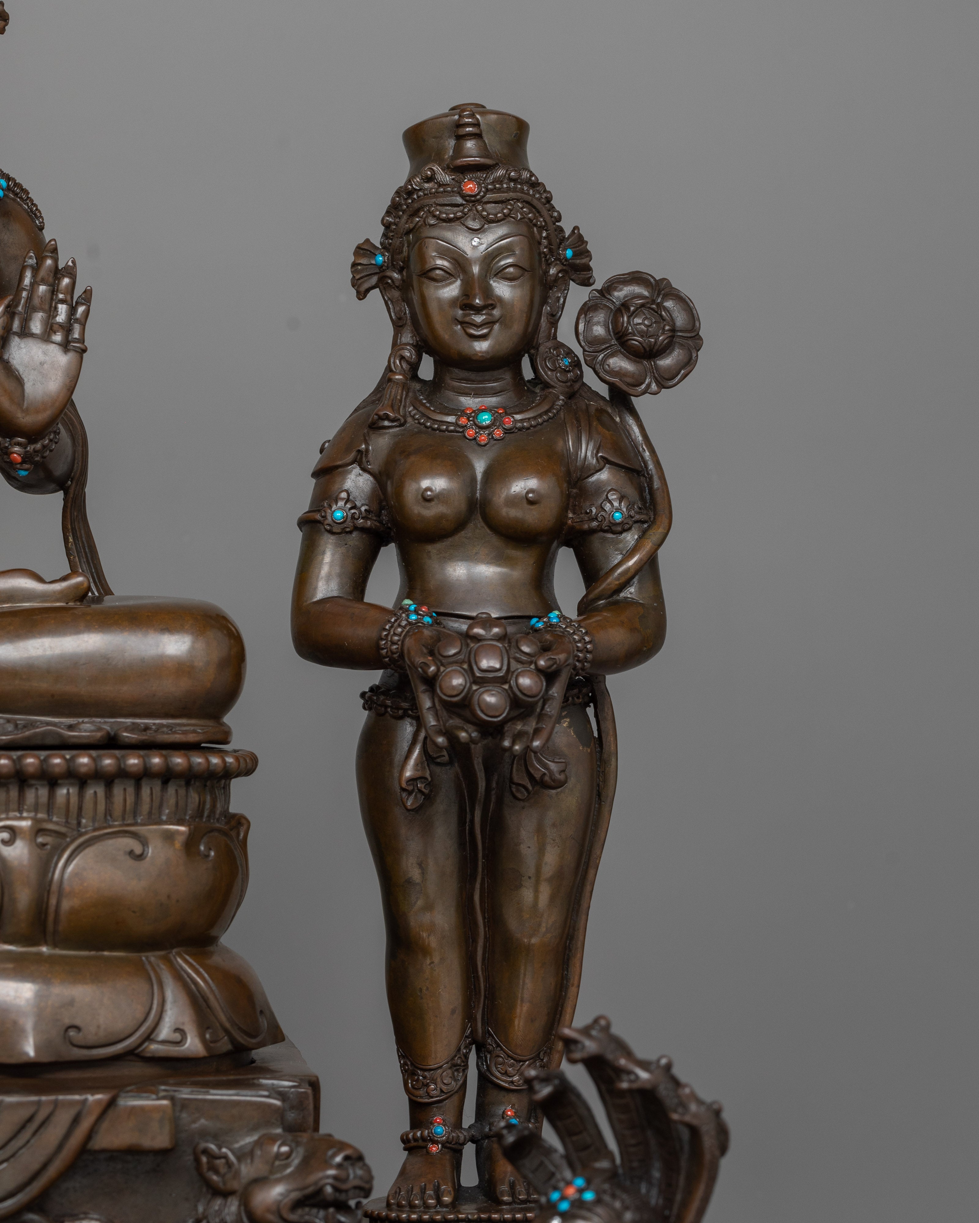 Shyama Tara Oxidized Figurine | Majestic Masterpiece of Devotion