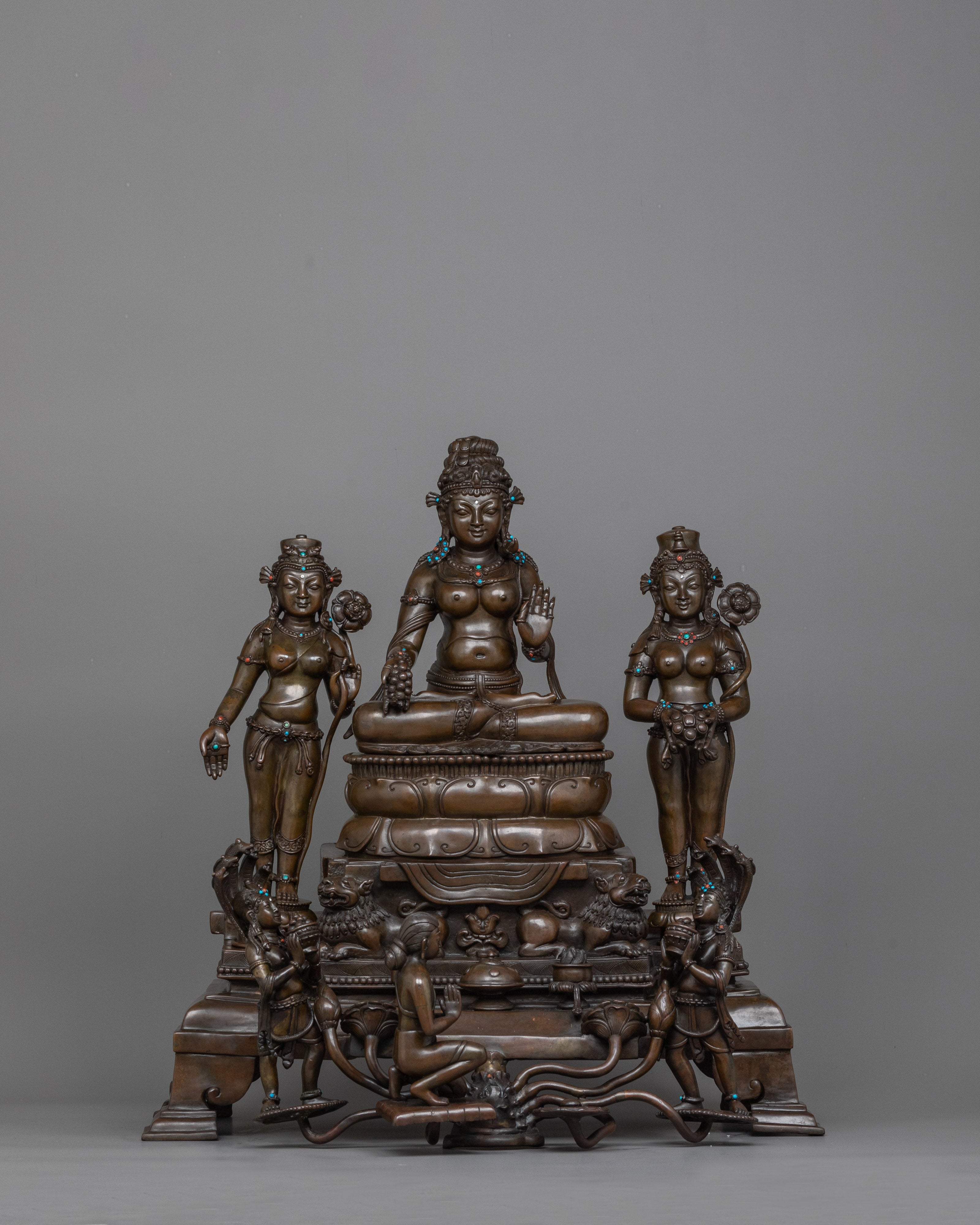 Shyama Tara Oxidized Figurine | Majestic Masterpiece of Devotion