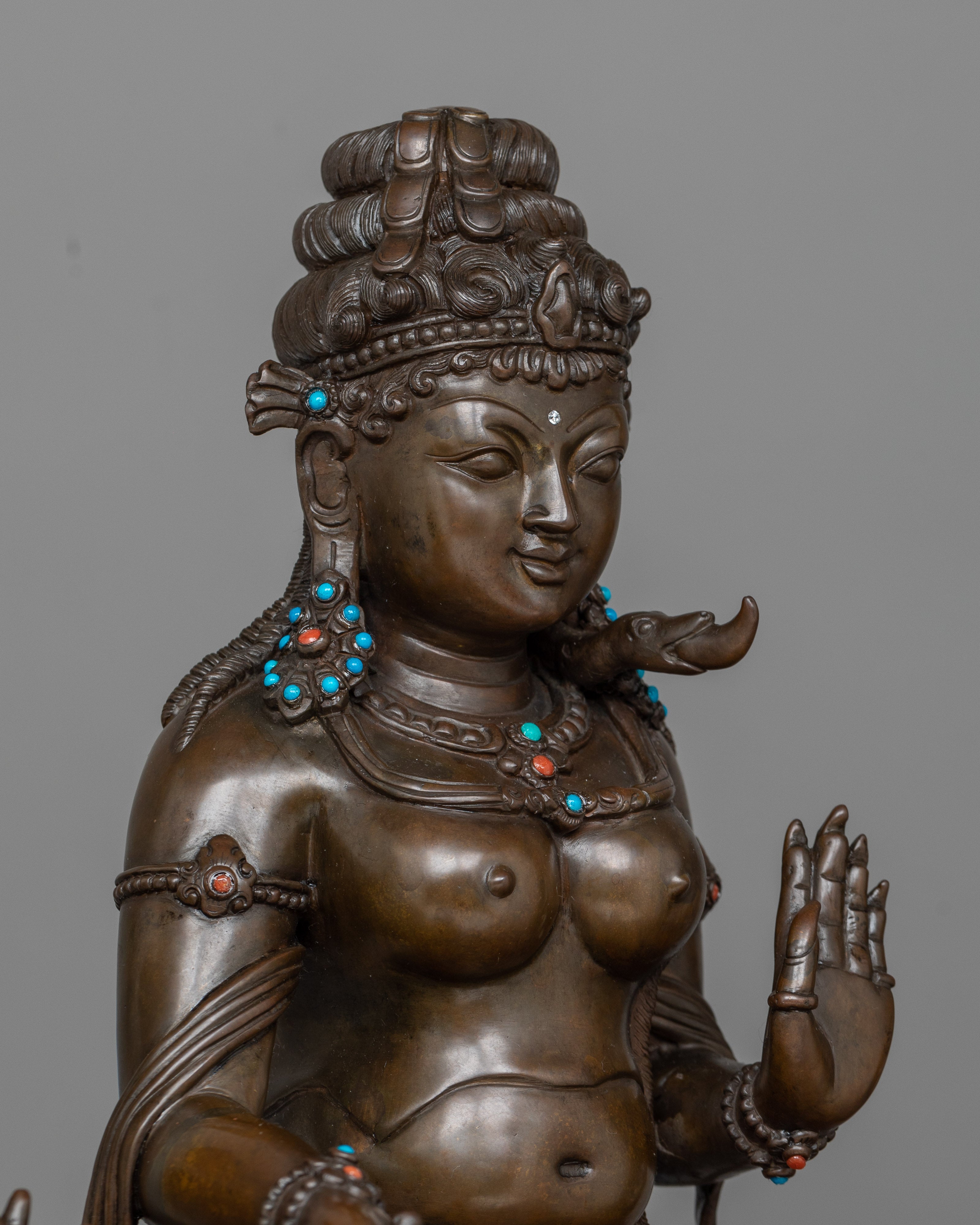 Shyama Tara Oxidized Figurine | Majestic Masterpiece of Devotion