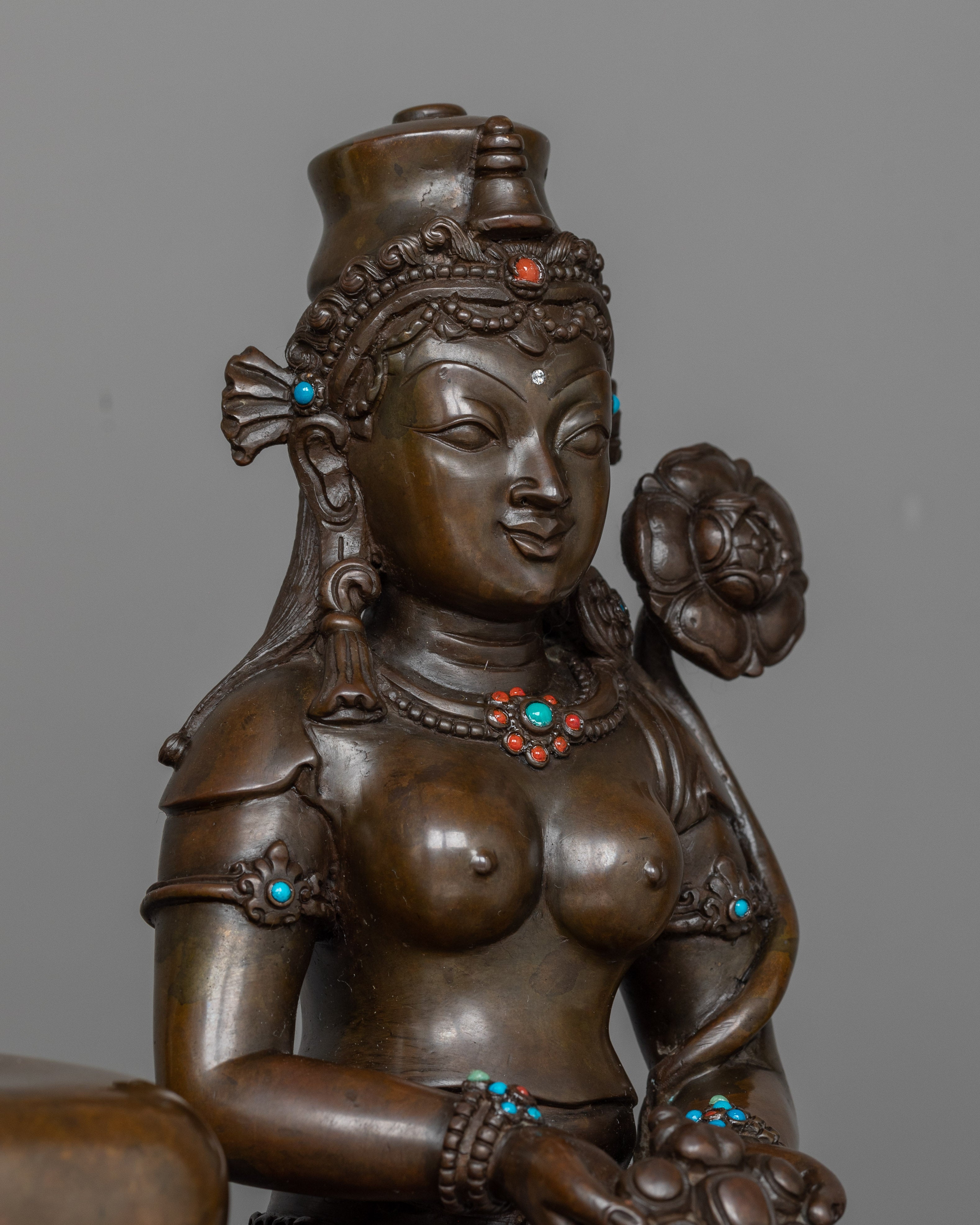 Shyama Tara Oxidized Figurine | Majestic Masterpiece of Devotion