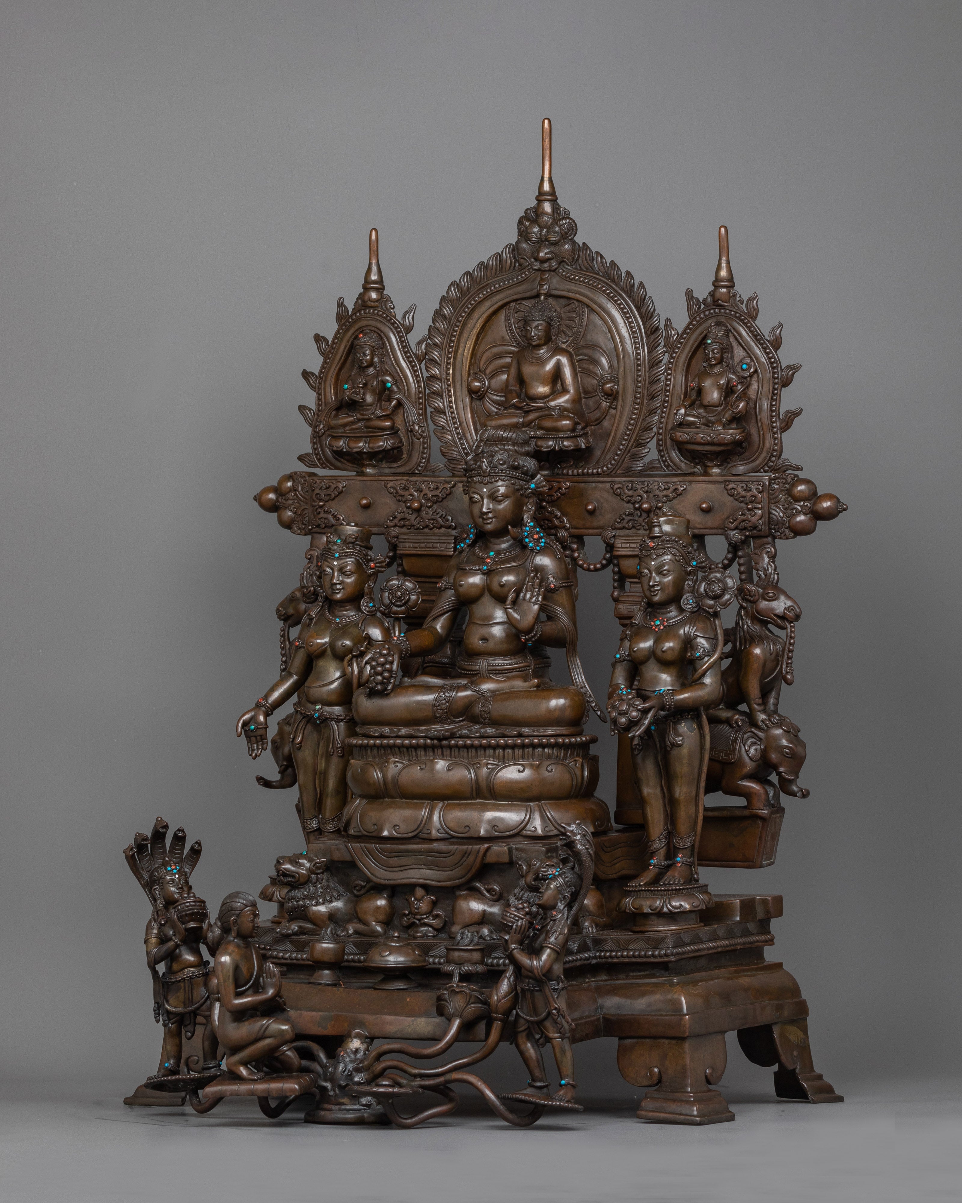 Shyama Tara Oxidized Figurine | Majestic Masterpiece of Devotion