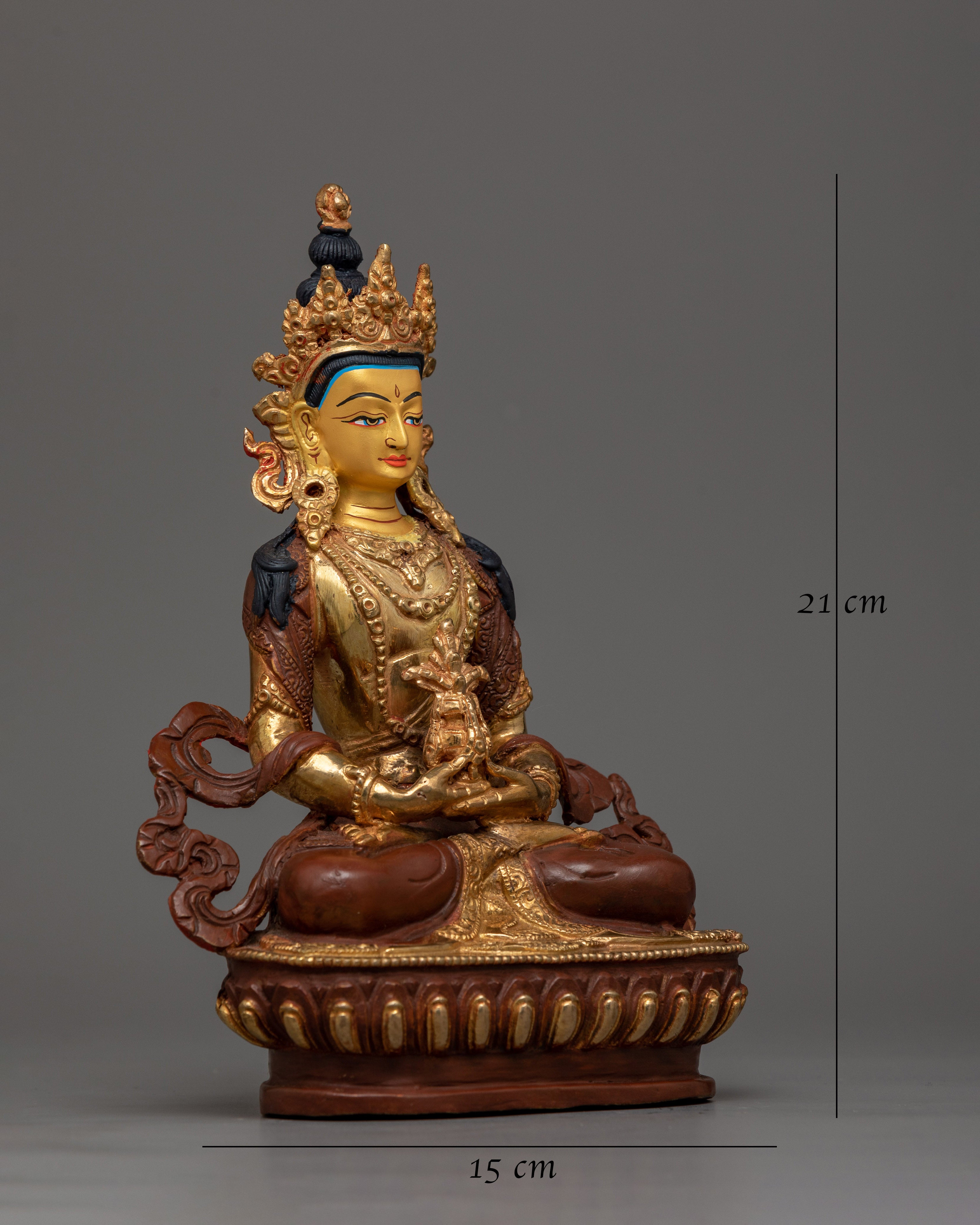Buddha Amitayus Oxidized Statue | Artisan-Crafted Symbol of Longevity
