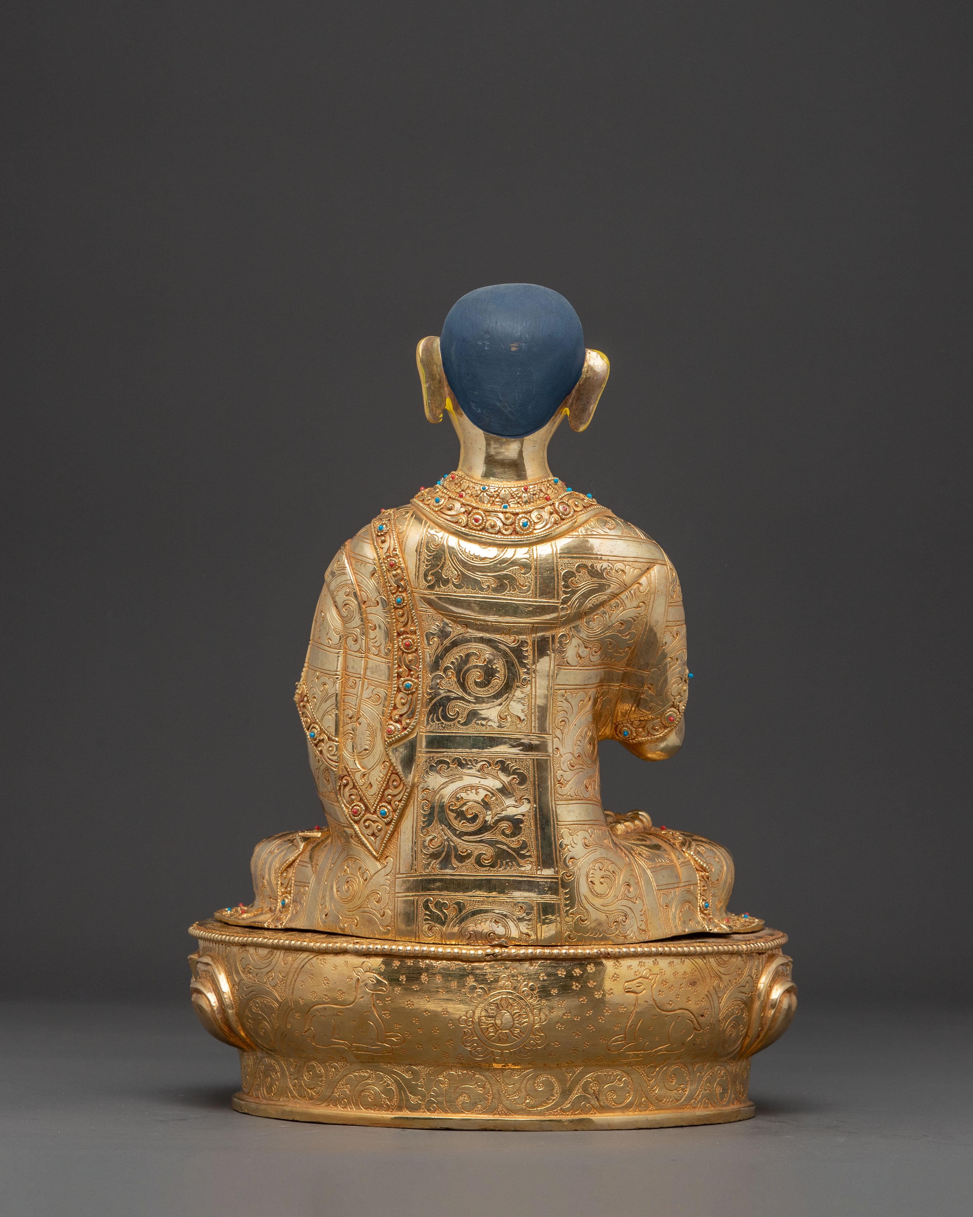 Handmade Tsongkhapa, Je Gyaltsab, and Je Khedrup Statues Set | Three Principal Masters