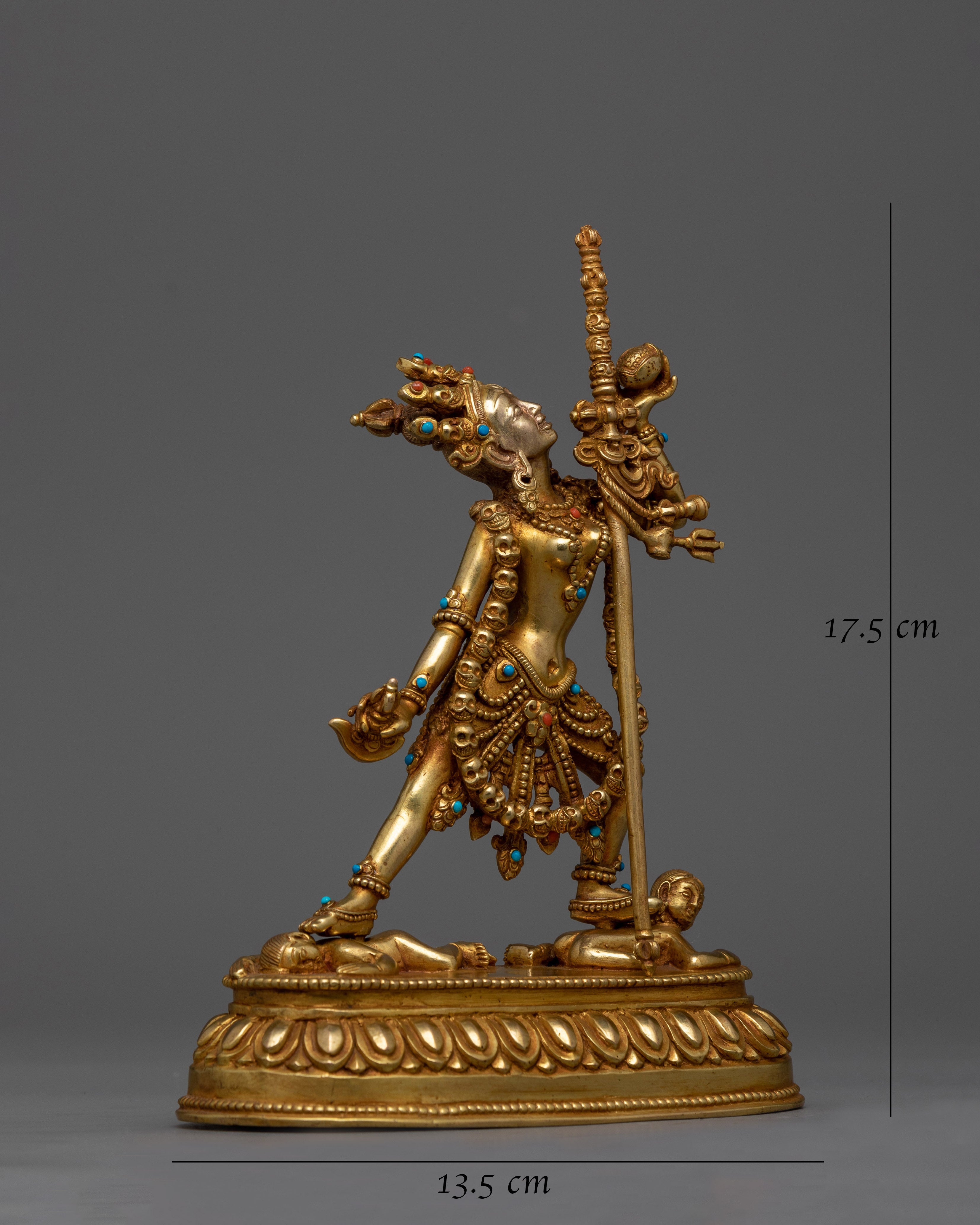 Beautifully Gold-Gilded Vajrayogini Statue | Handcrafted Artwork of Nepalese Artisans