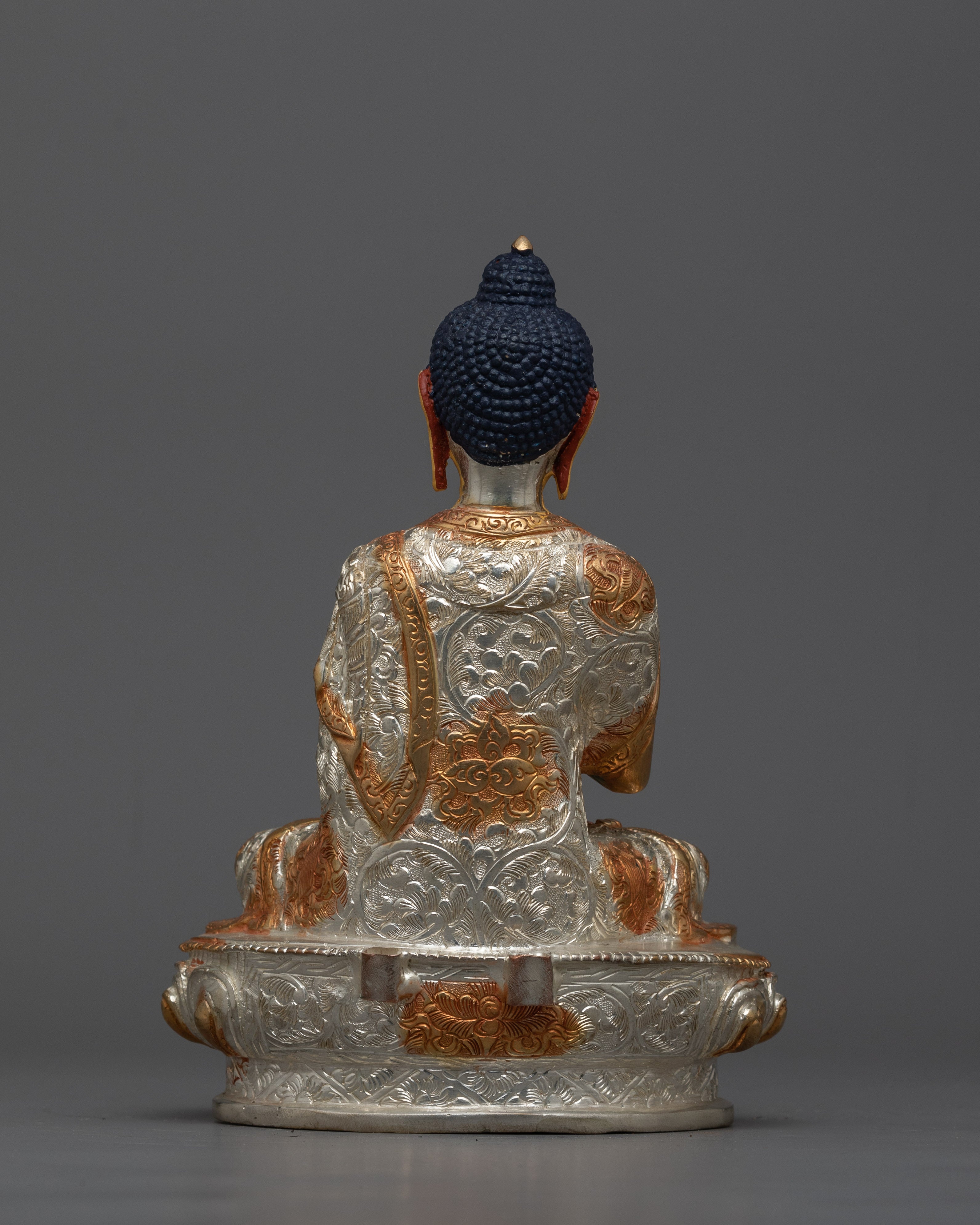 Amoga Siddhi Silver Plated Statue | Handcrafted Emblem of Wisdom