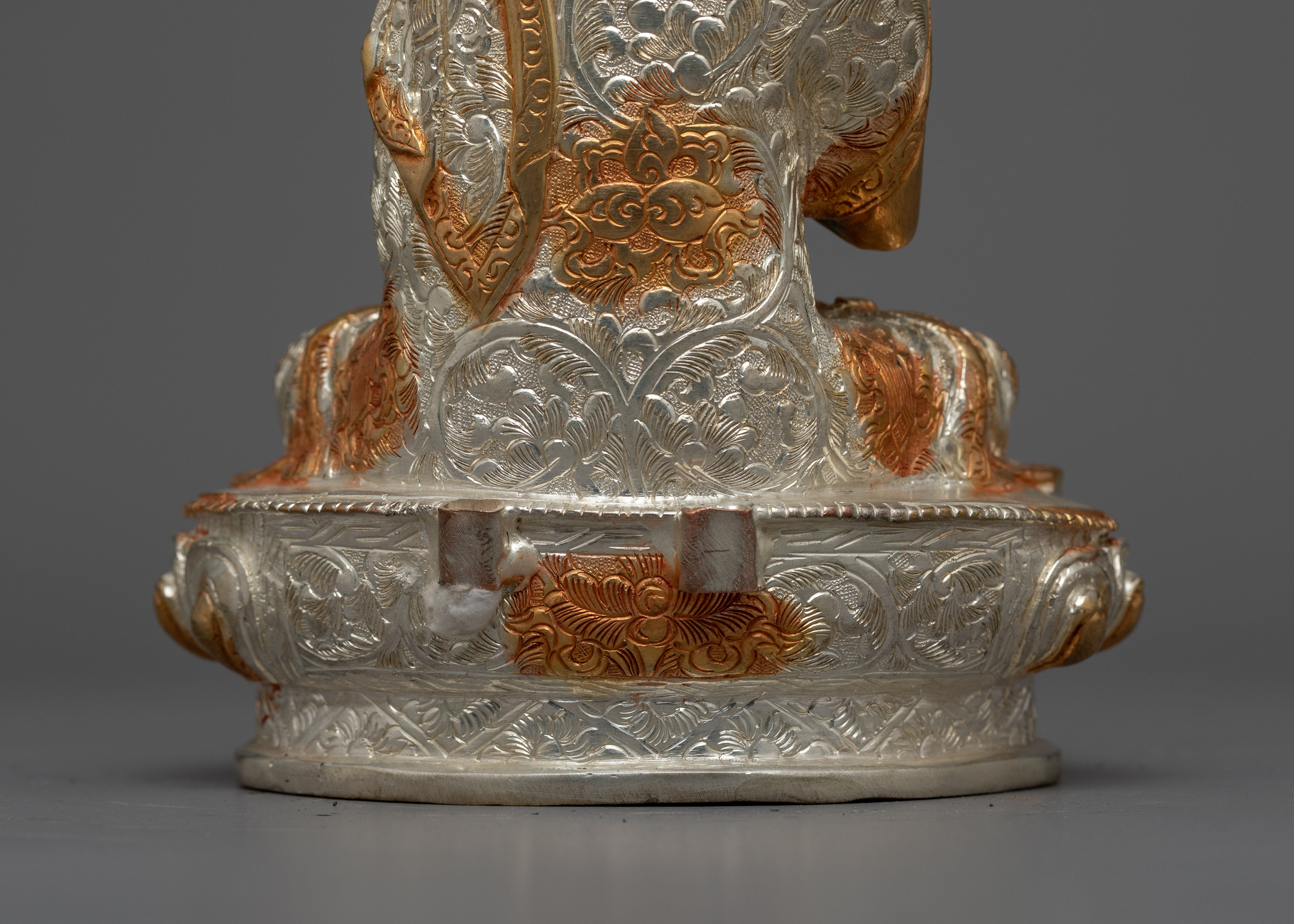 Amoga Siddhi Silver Plated Statue | Handcrafted Emblem of Wisdom