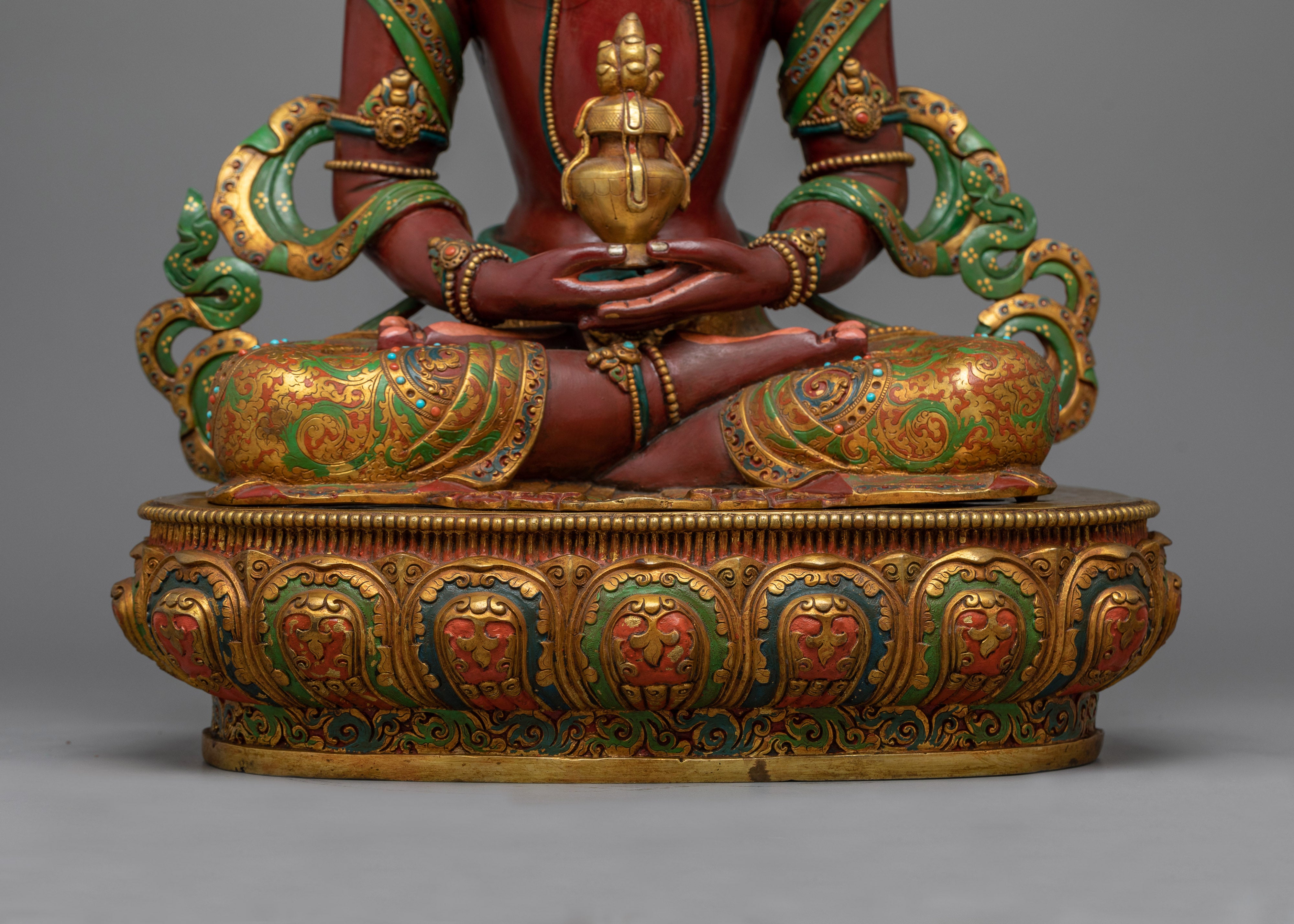 Buddha Amitayus for Shrine | Handmade Nepali Statue of Buddha Immortality