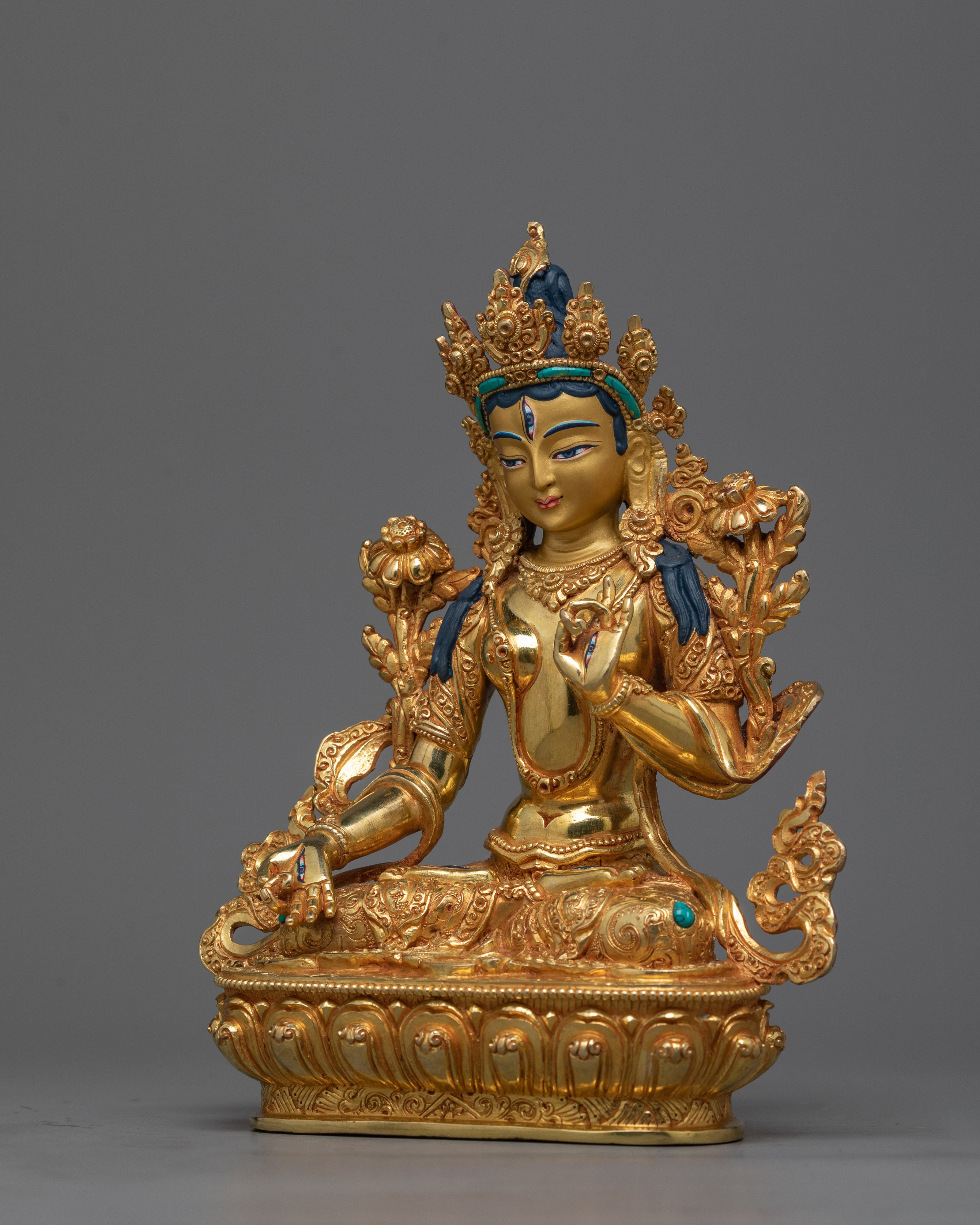 white-tara-statue-24k-gold-gilded