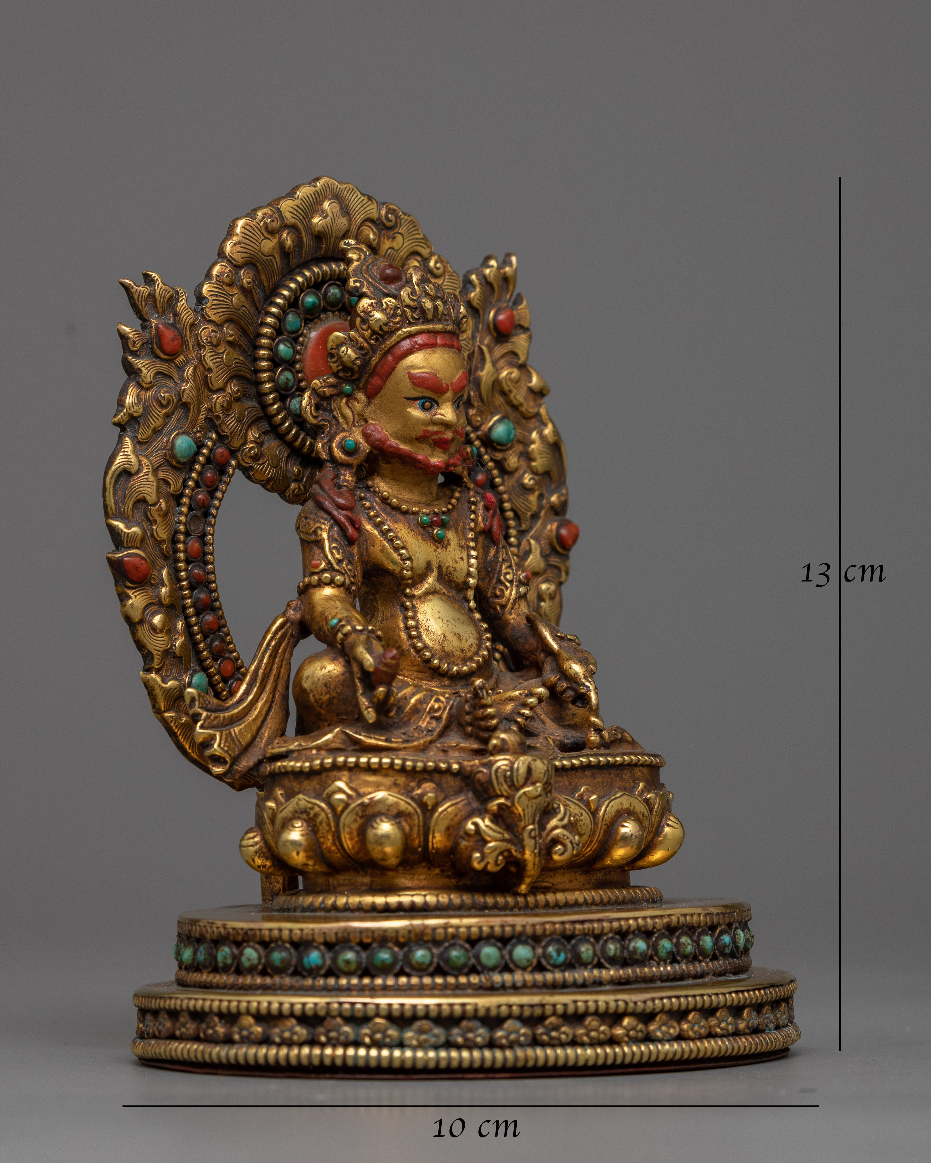 Dzambhala Jewels Statue | 24K Gold-Gilded Symbol of Prosperity
