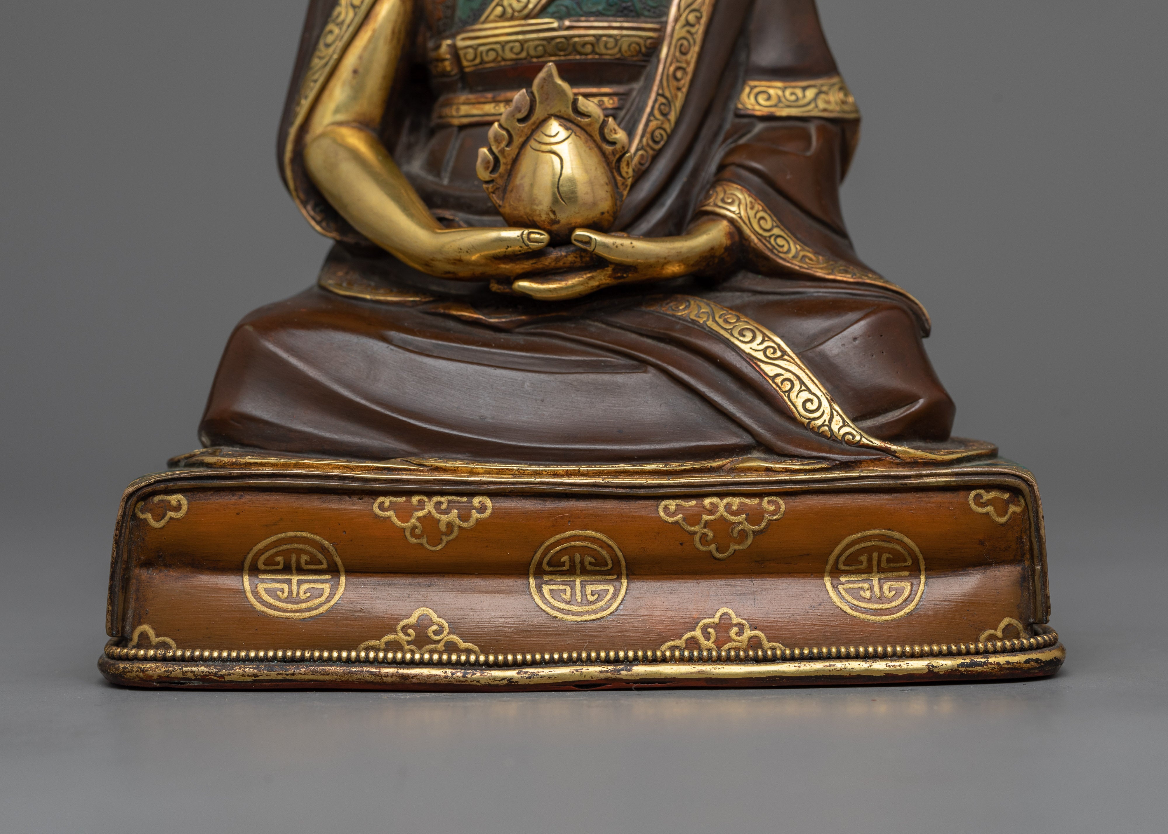 Gampopa with 2nd and 4th Karmapas Statue | A Symbol of Tibetan Wisdom and Leadership