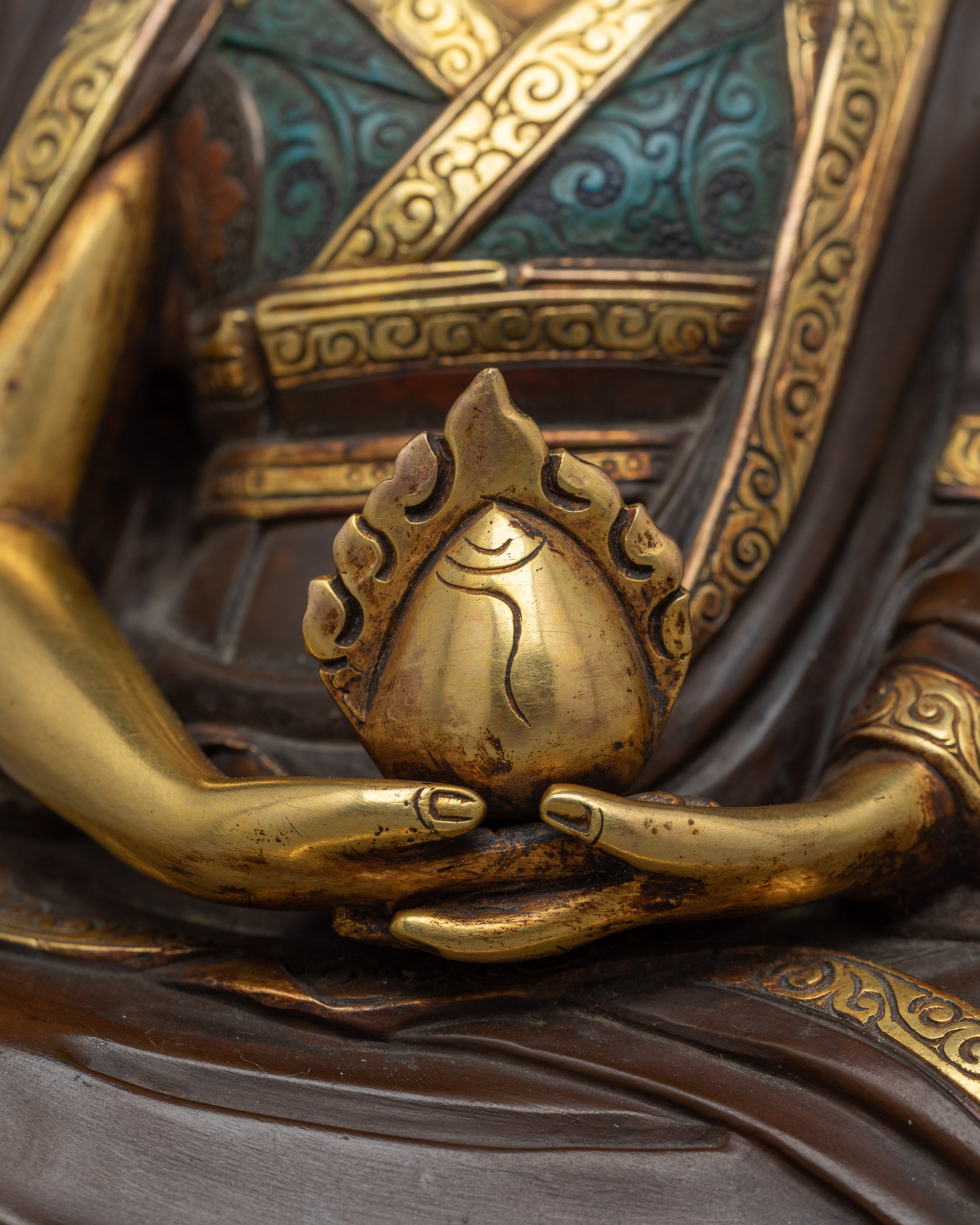 Gampopa with 2nd and 4th Karmapas Statue | A Symbol of Tibetan Wisdom and Leadership