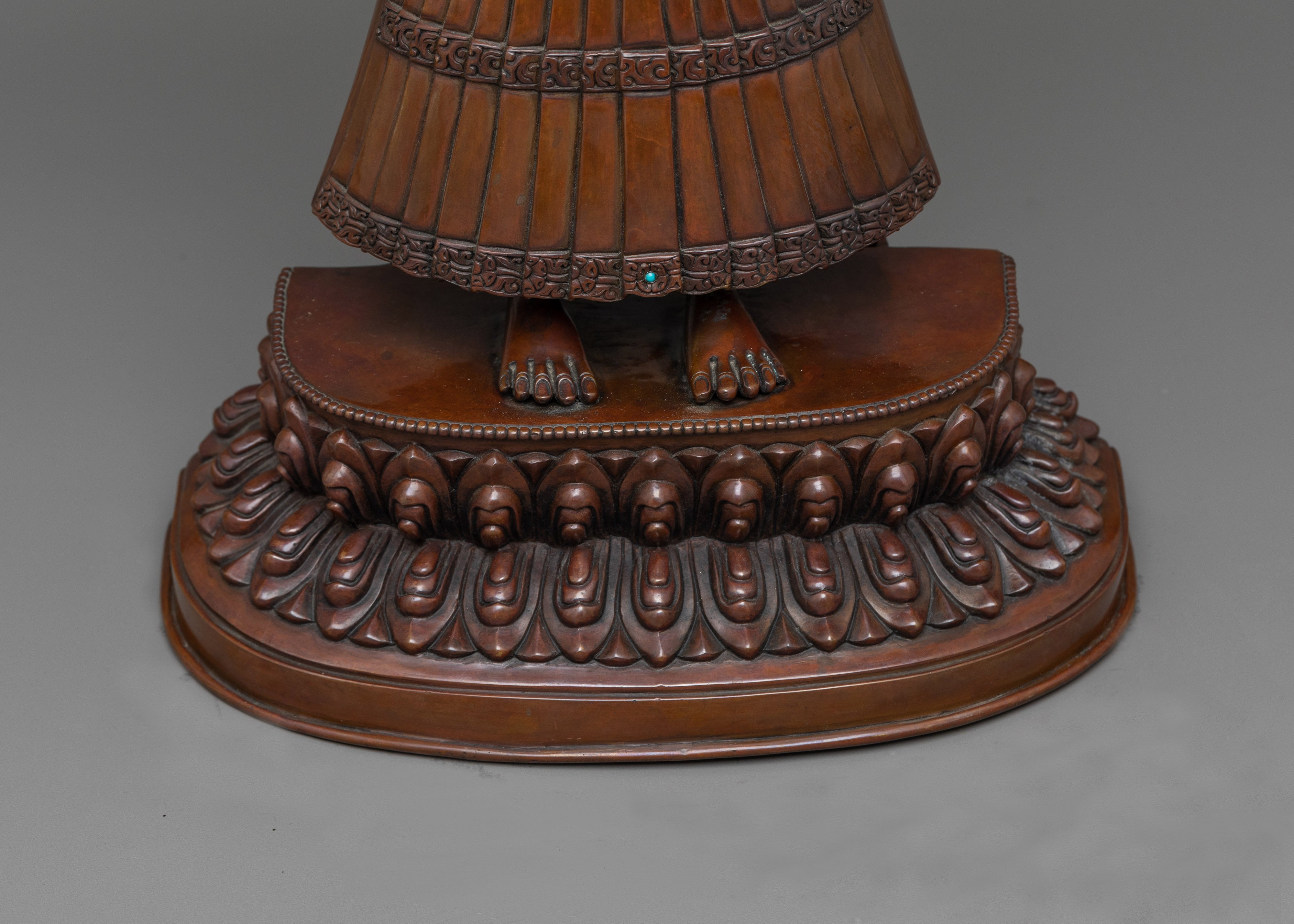 Dipankara Buddha Oxidized Statue | Symbol of Enlightened Beginnings