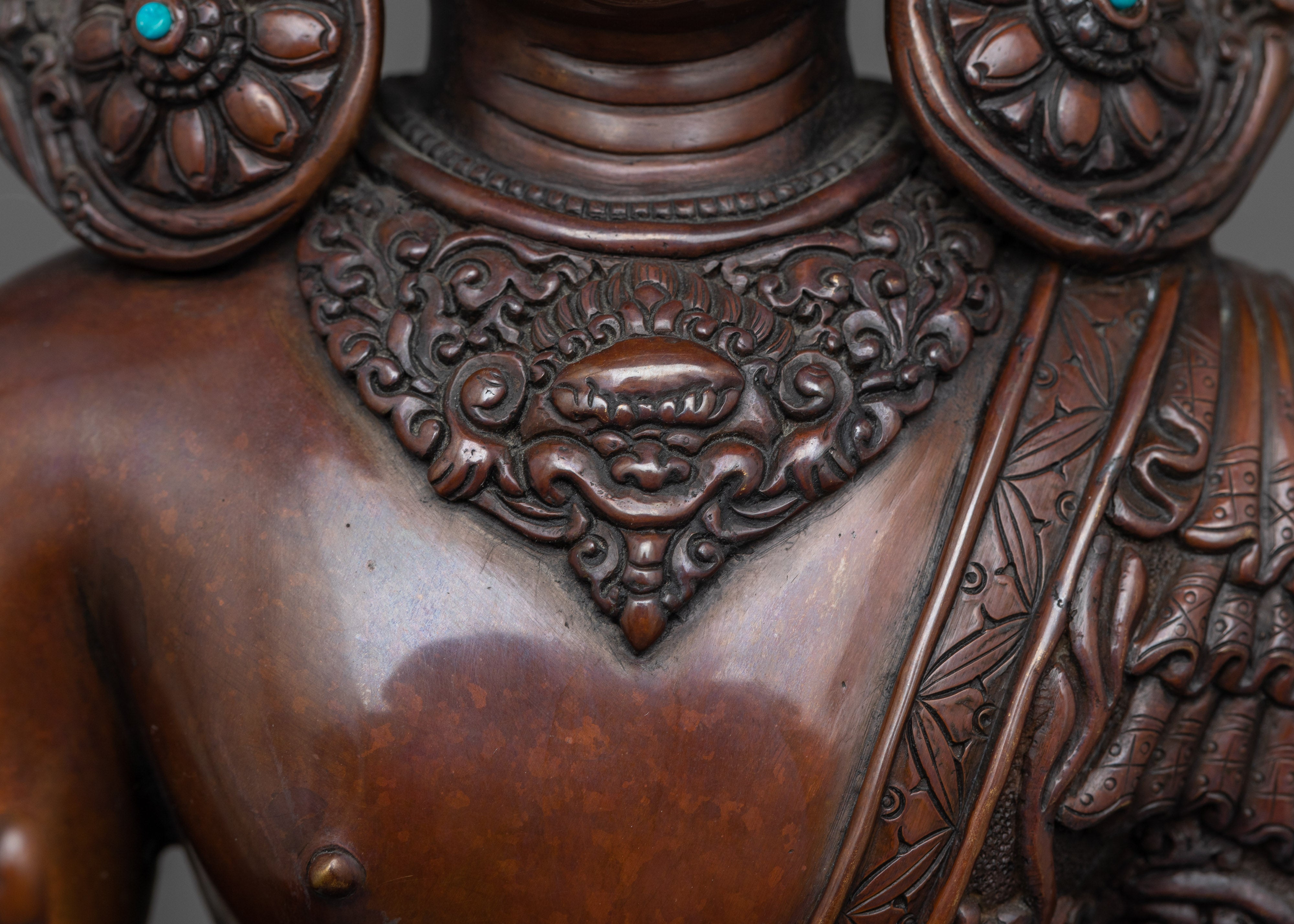 Dipankara Buddha Oxidized Statue | Symbol of Enlightened Beginnings