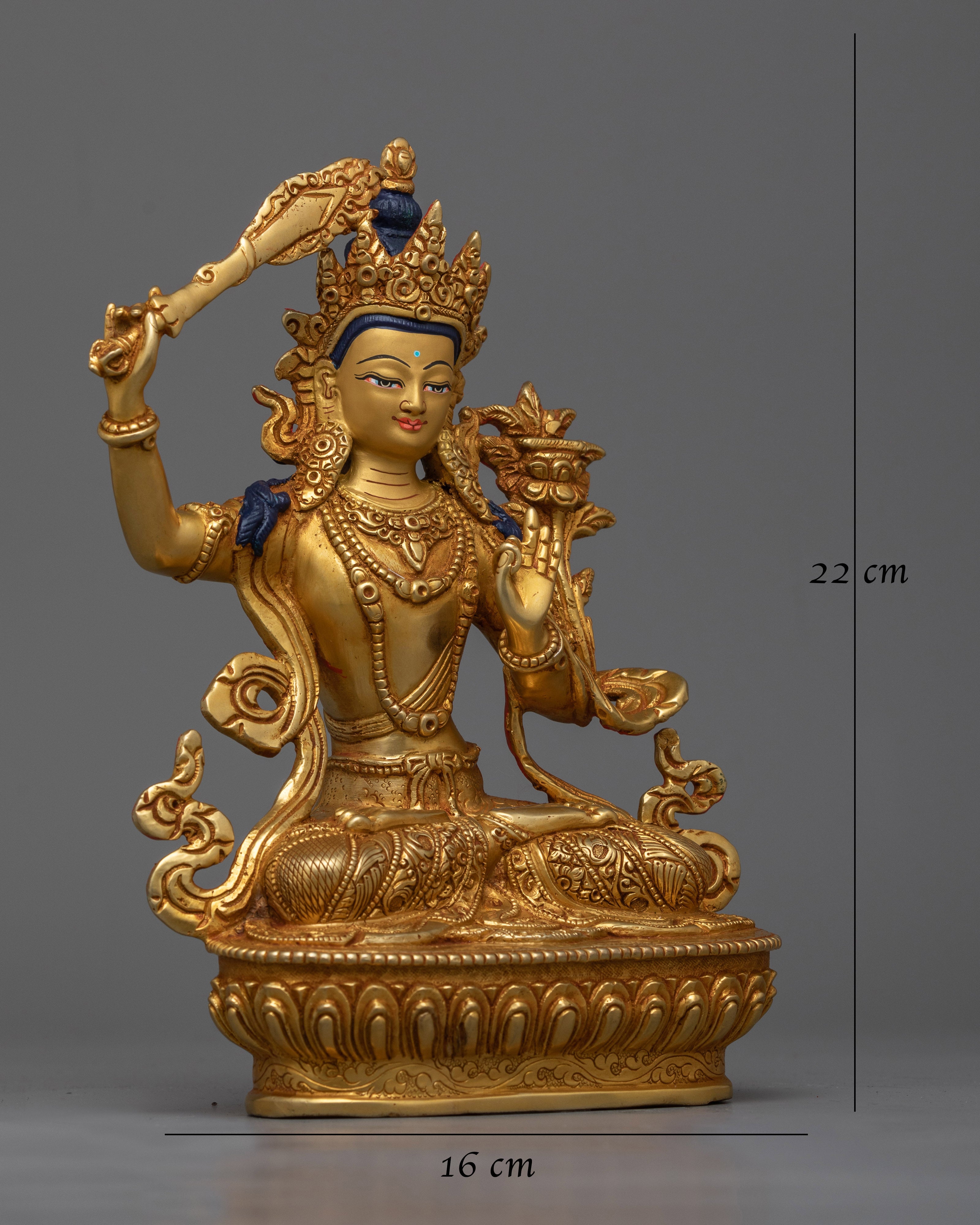 Manjushri Insight Deity Statue | Emblem of Divine Insight