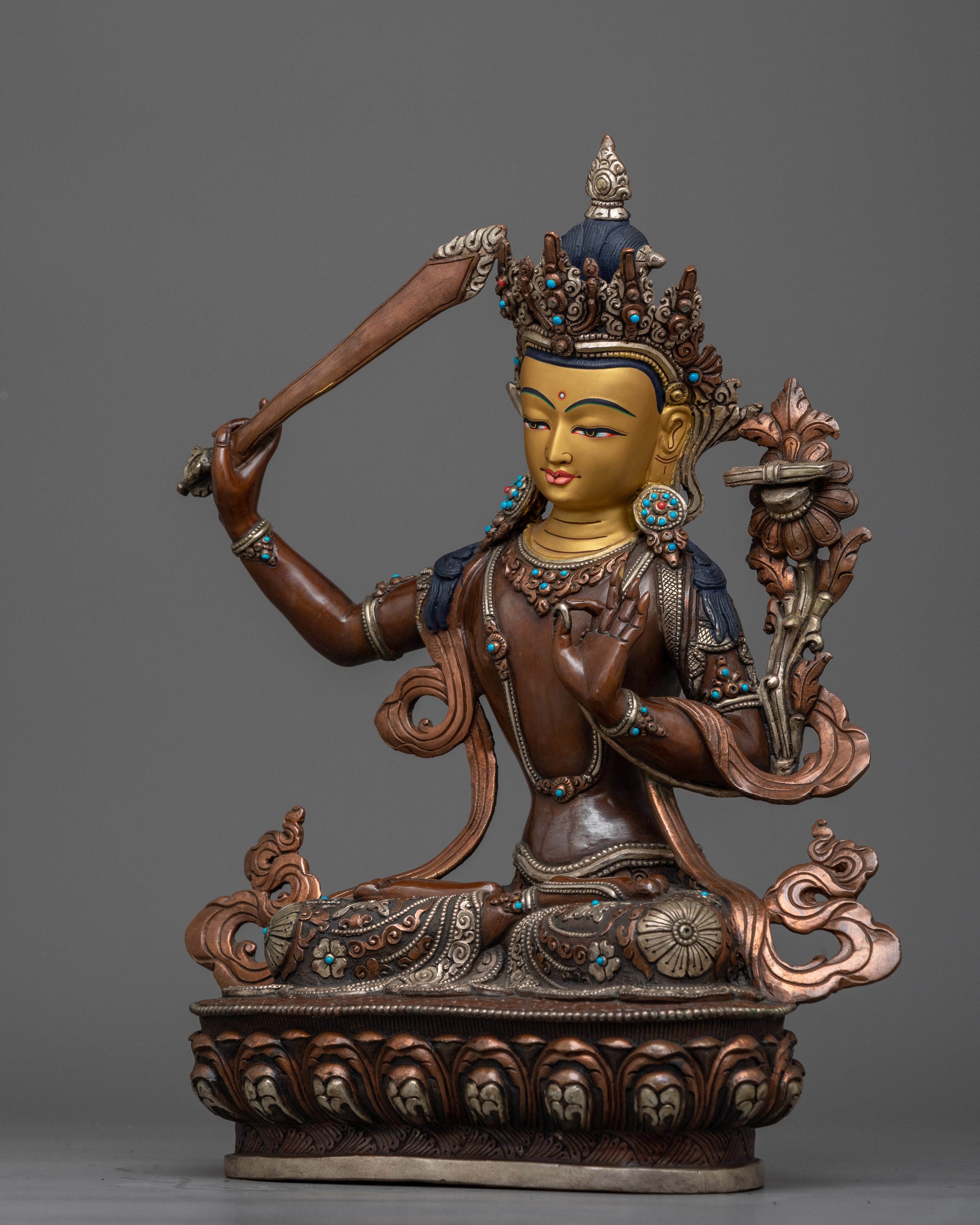 Handcrafted Manjushri Statue