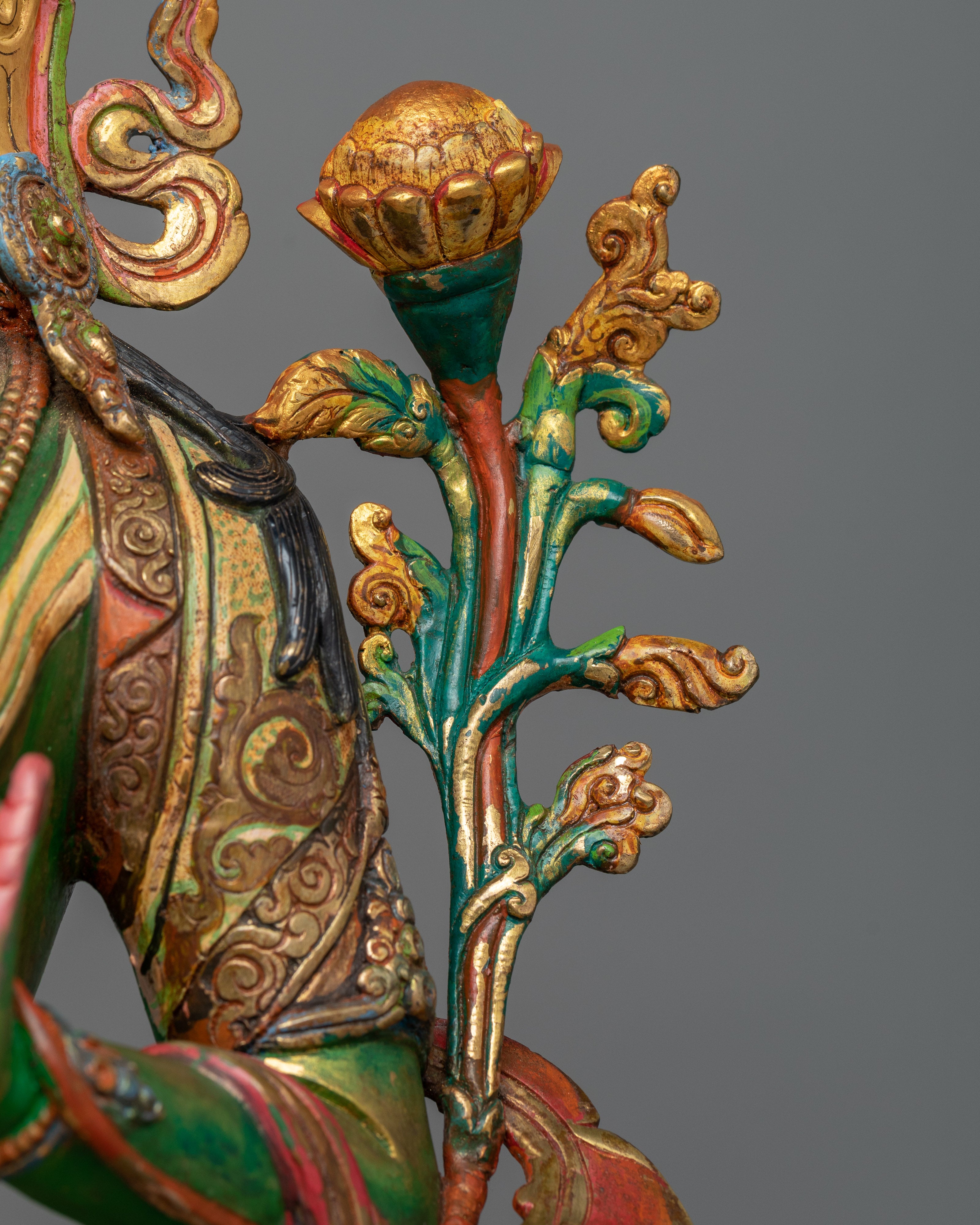 Shri Green Tara Colored-Hued Statue | Radiance of Compassion
