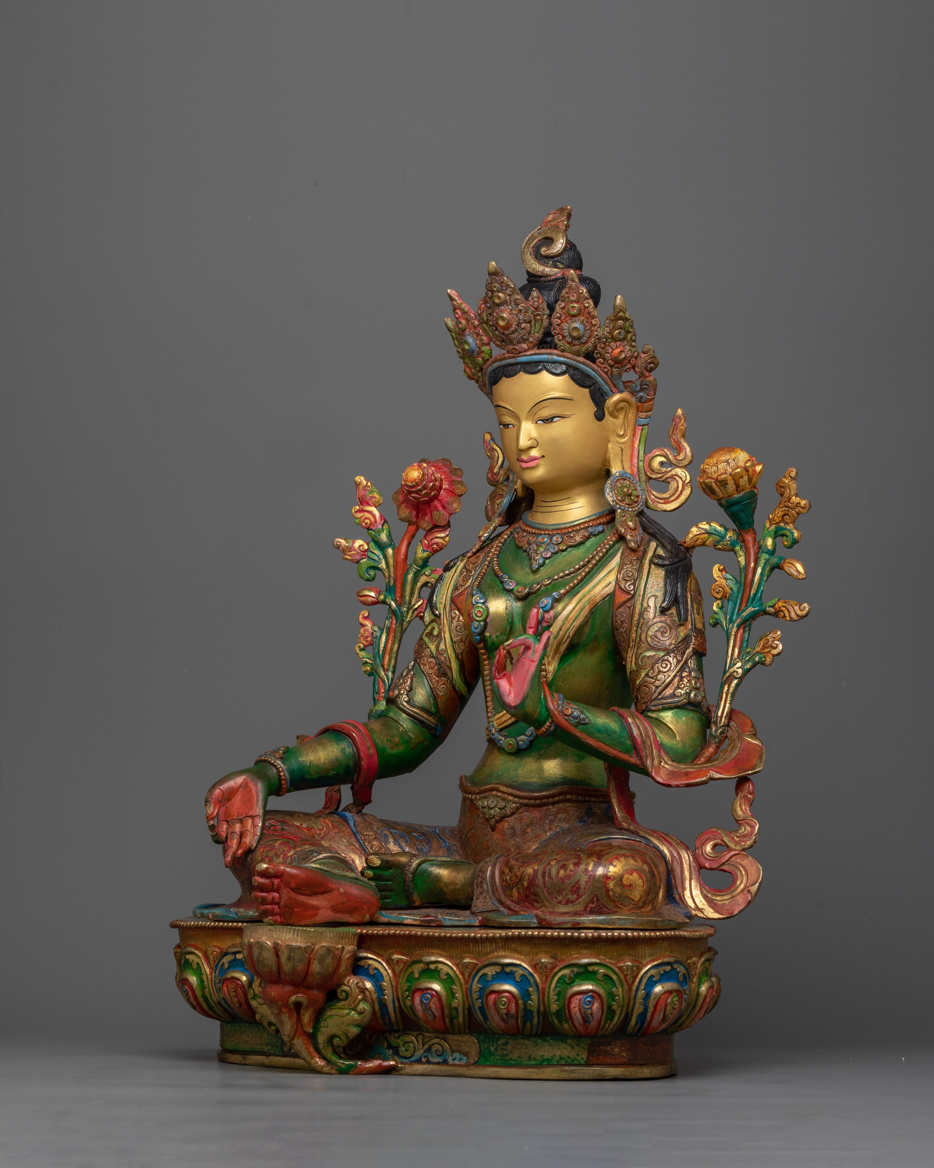 shri-green-tara-colored-hued