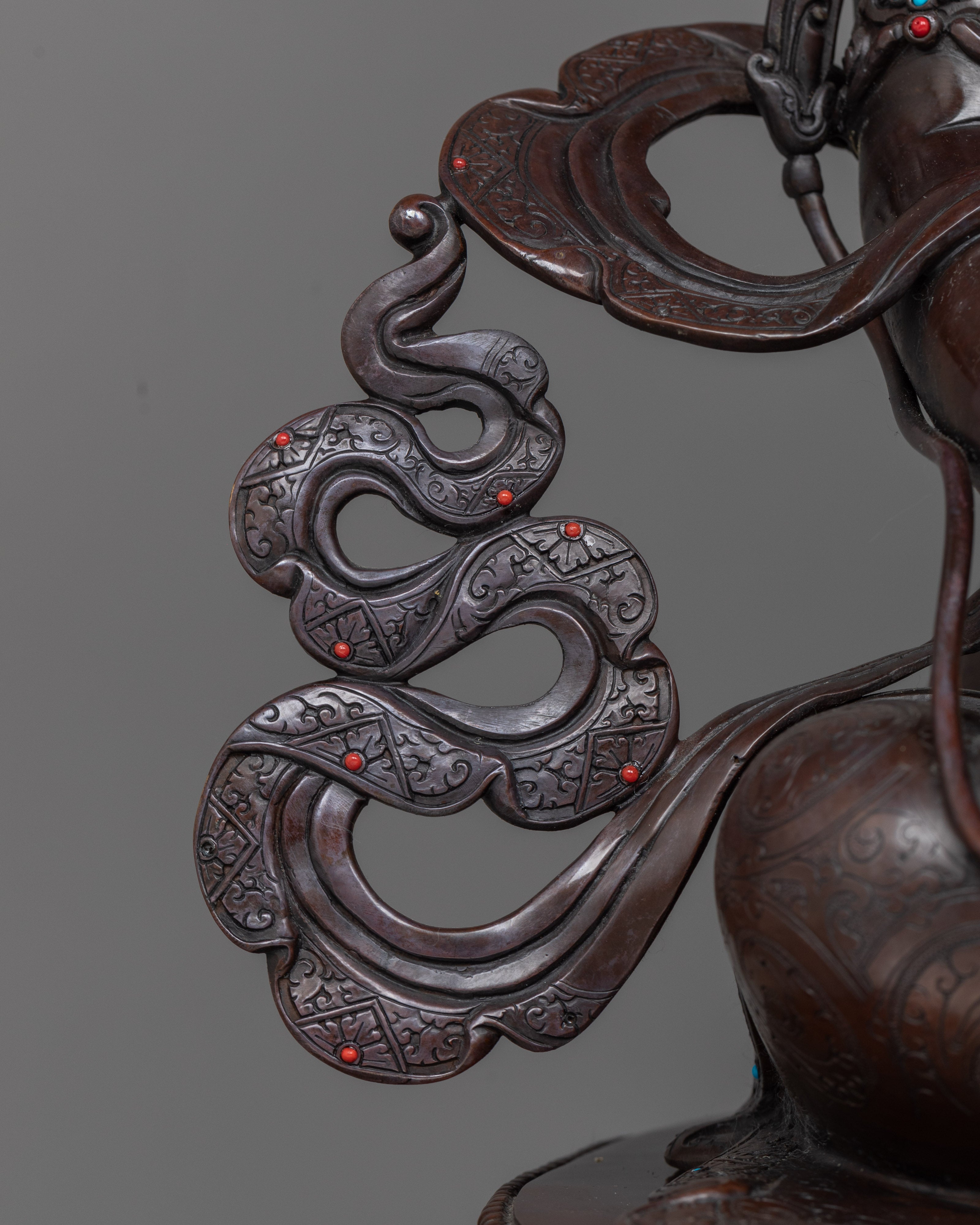 Oxidized Copper Tibetan Art of Green Tara | Spiritual Buddhist Art