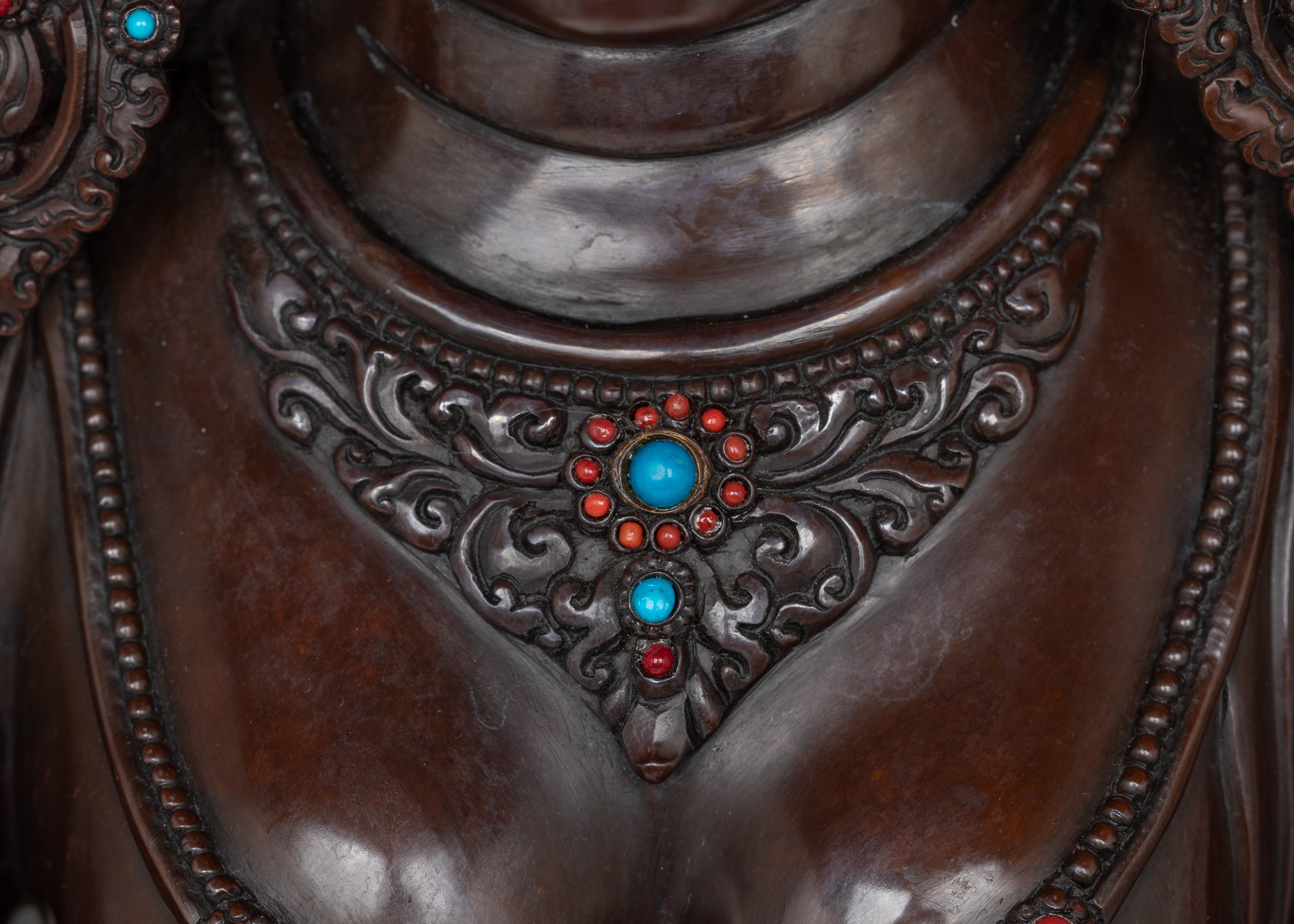 Oxidized Copper Tibetan Art of Green Tara | Spiritual Buddhist Art