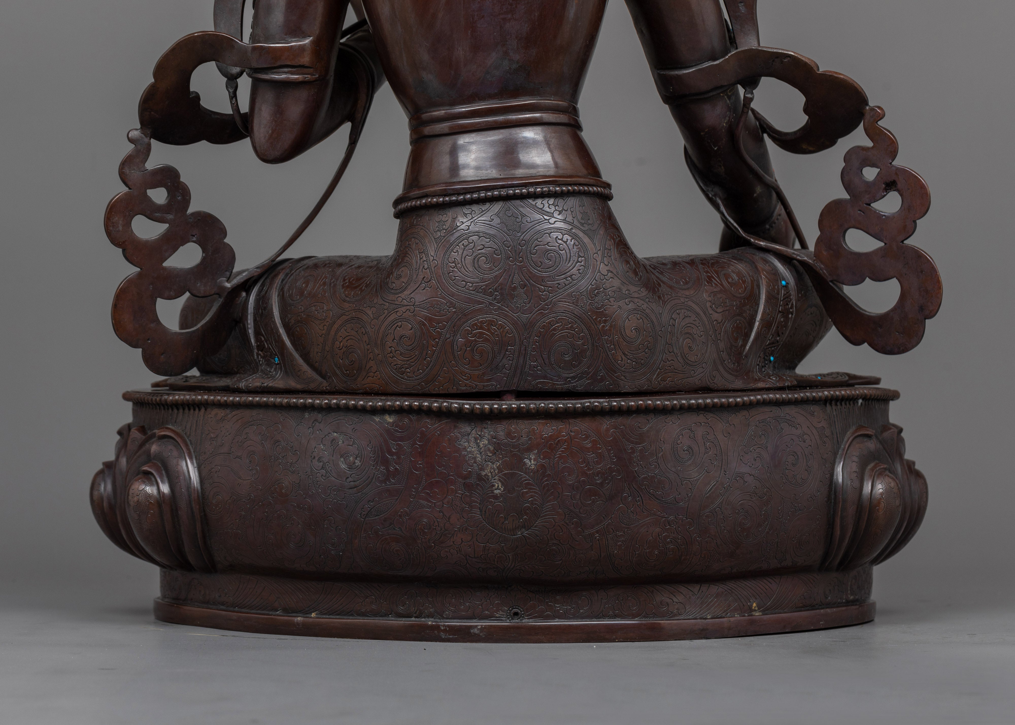 Oxidized Copper Tibetan Art of Green Tara | Spiritual Buddhist Art