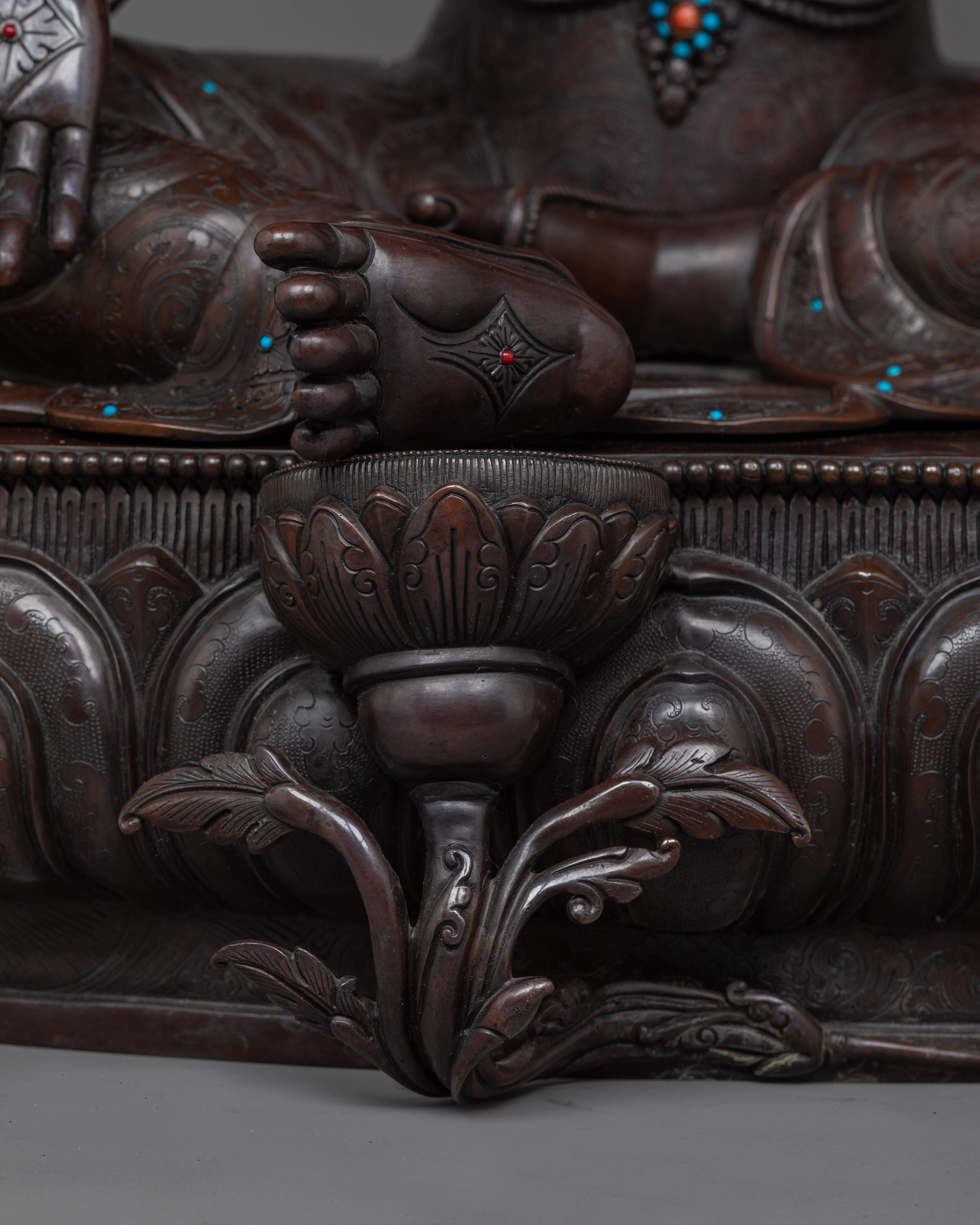 Oxidized Copper Tibetan Art of Green Tara | Spiritual Buddhist Art