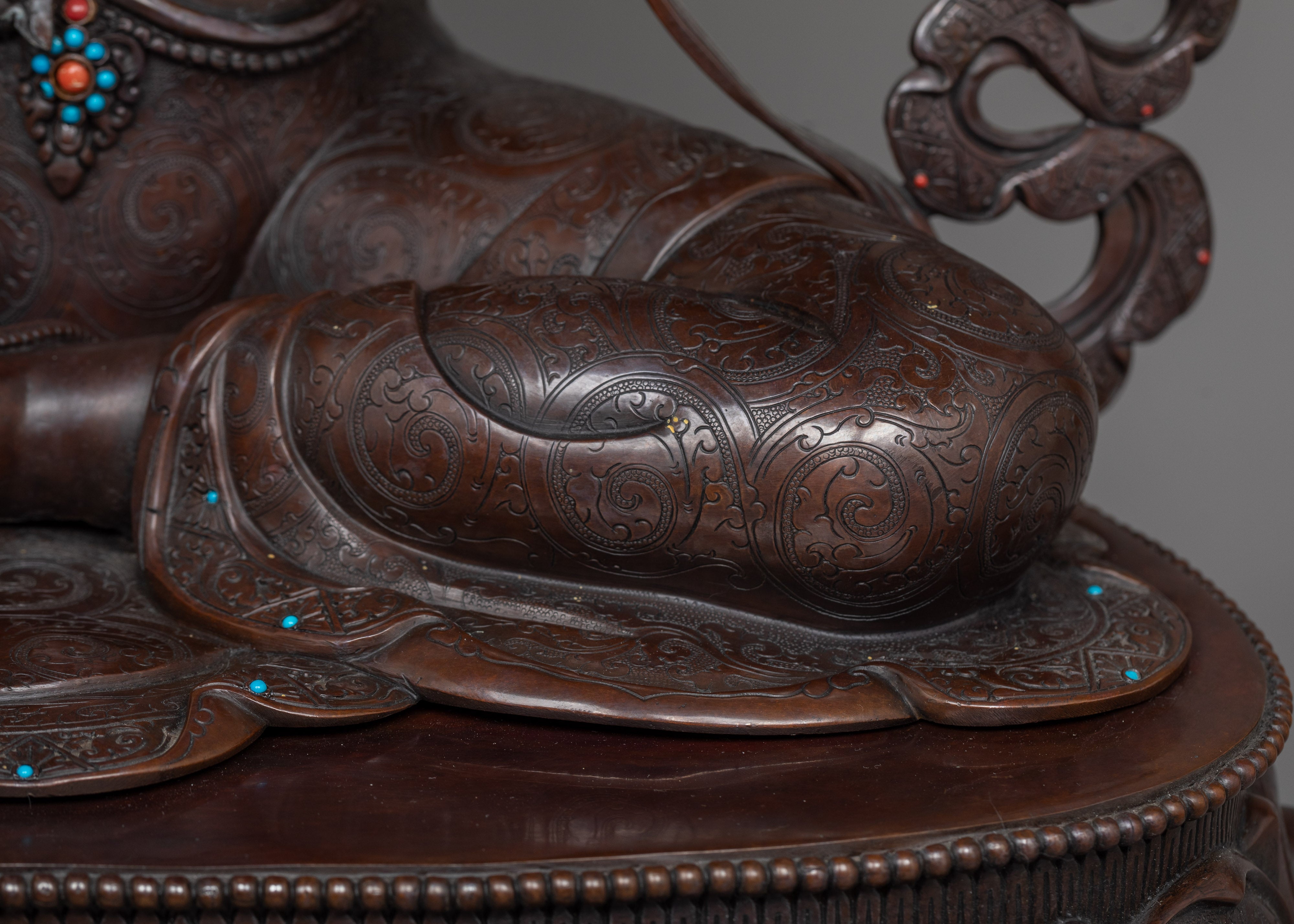 Oxidized Copper Tibetan Art of Green Tara | Spiritual Buddhist Art