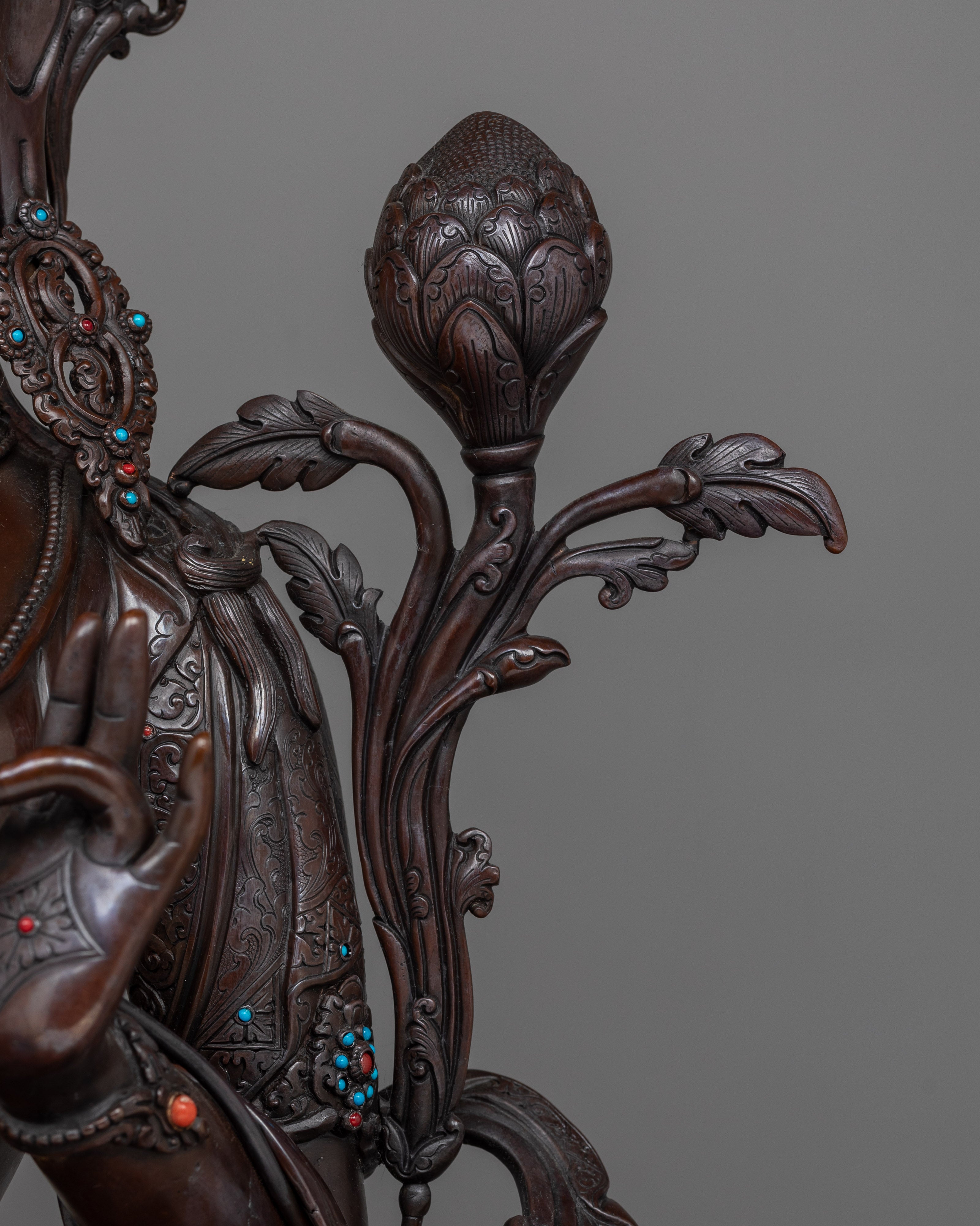 Oxidized Copper Tibetan Art of Green Tara | Spiritual Buddhist Art