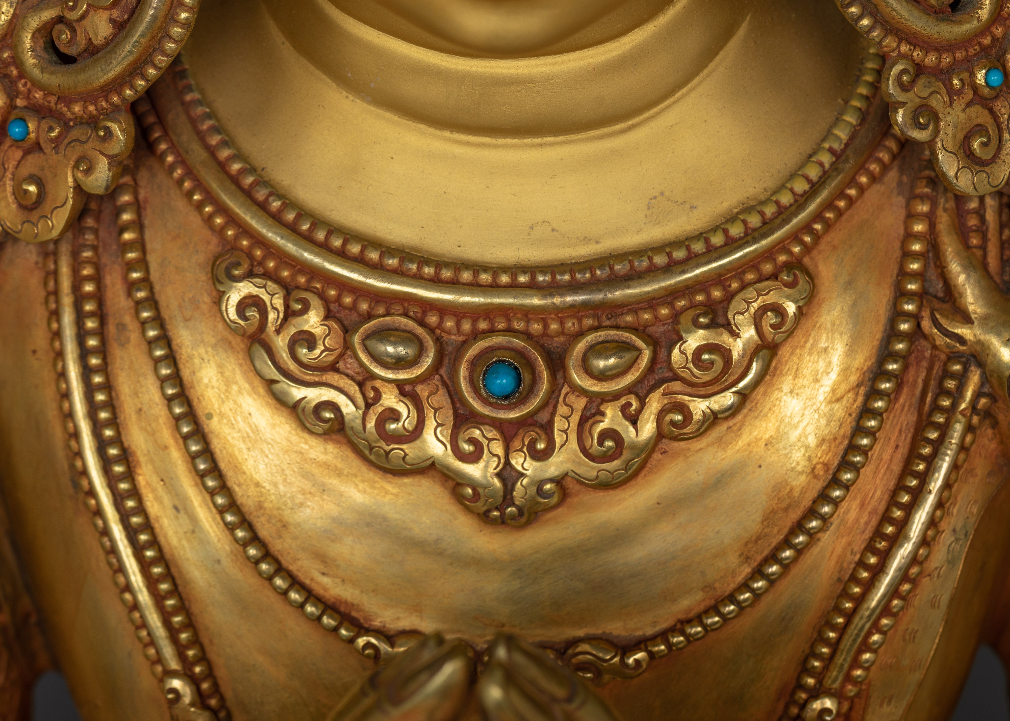 Chenrezig Statue 24K Gold Gilded | Avalokiteshvara The Compassionate Bodhisattva