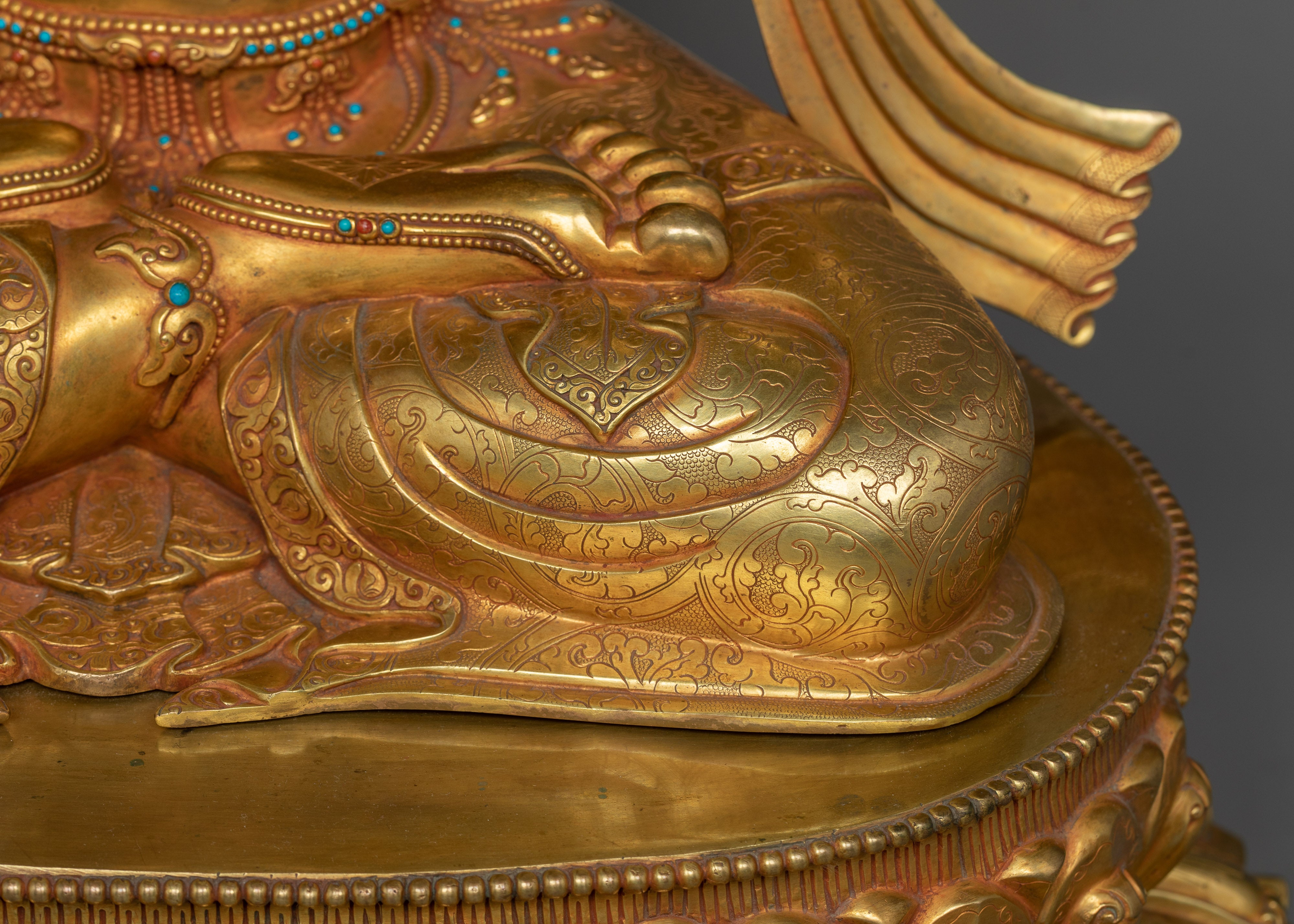 Chenrezig Statue 24K Gold Gilded | Avalokiteshvara The Compassionate Bodhisattva