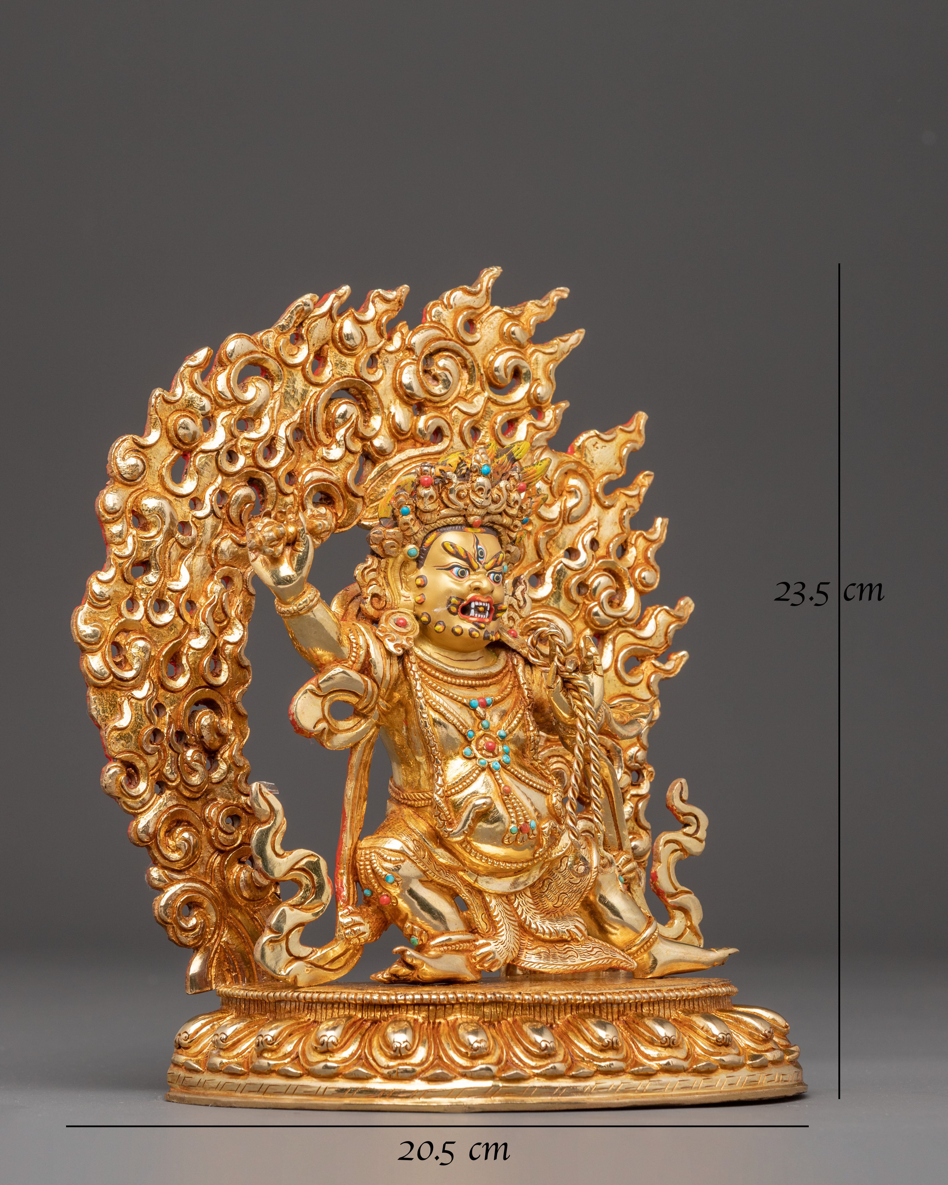 Tibetan Protector Deity Vajrapani Copper Figurine | Guardian of Dharma
