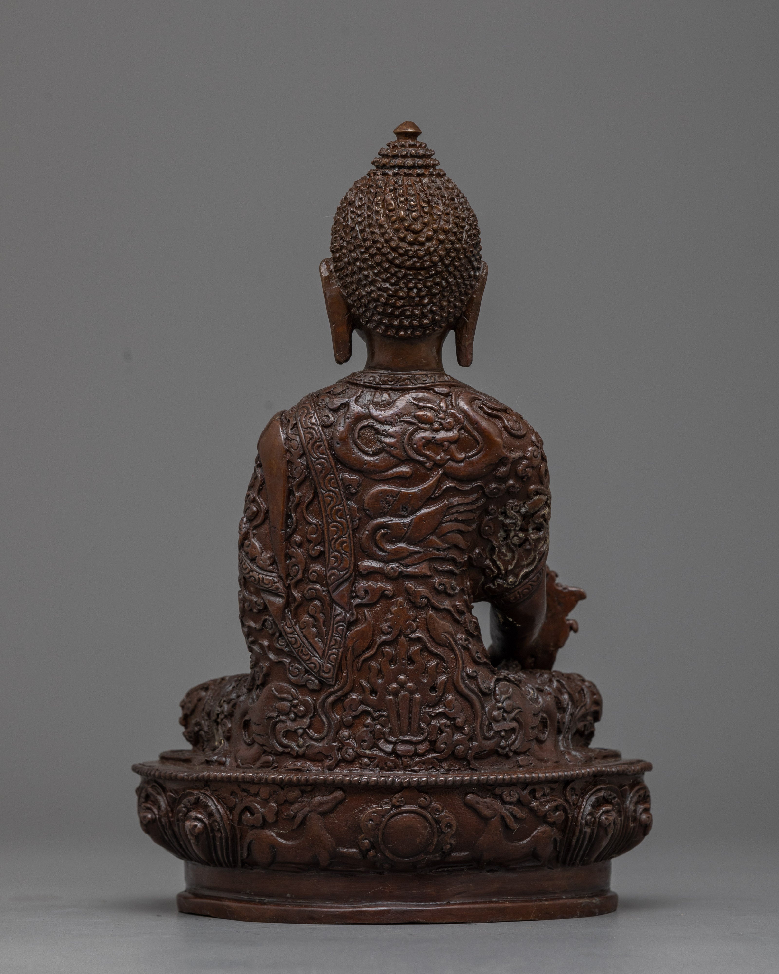 Medicine Buddha Oxidized Statue | Beacon of Healing and Serenity