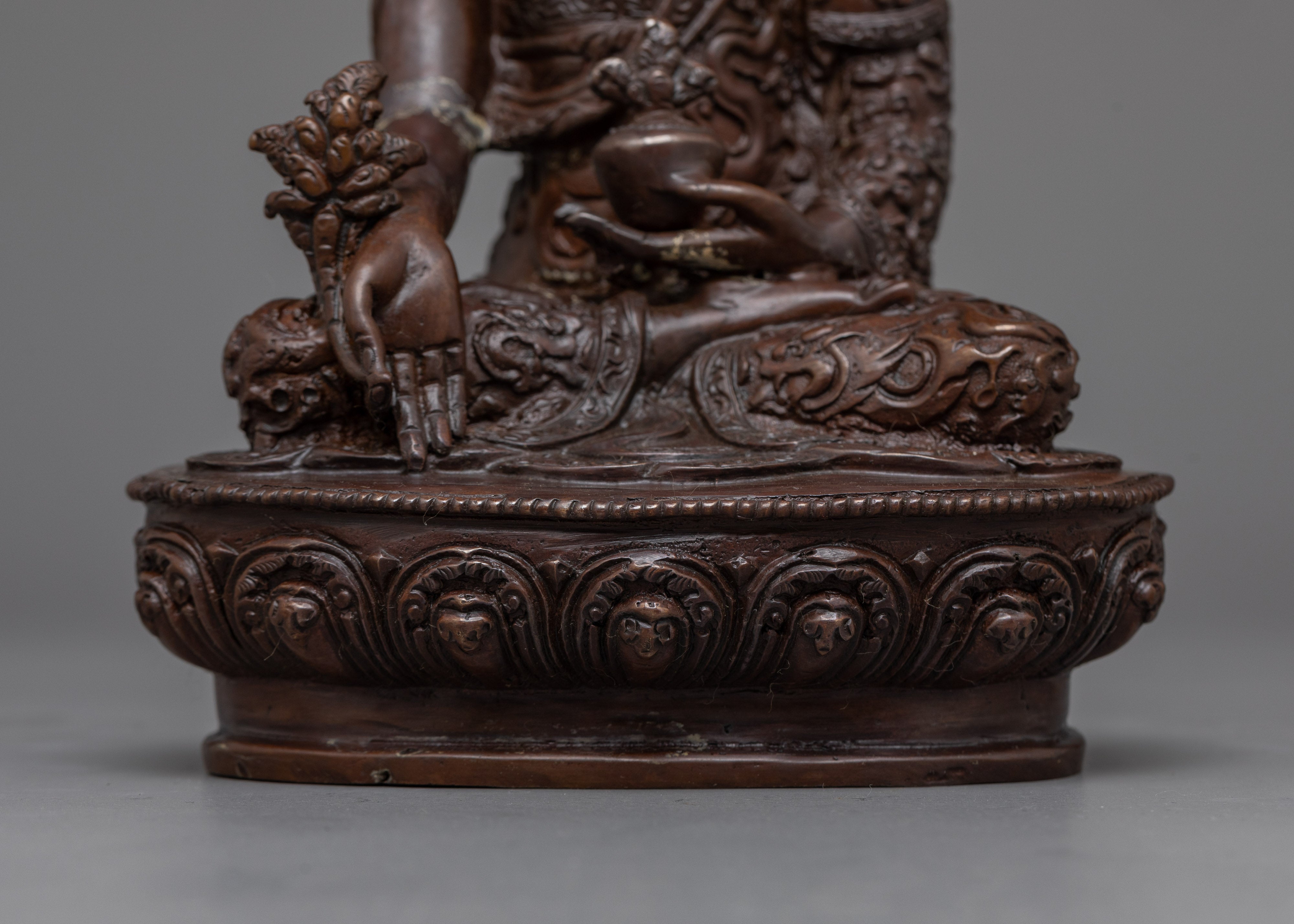 Medicine Buddha Oxidized Statue | Beacon of Healing and Serenity