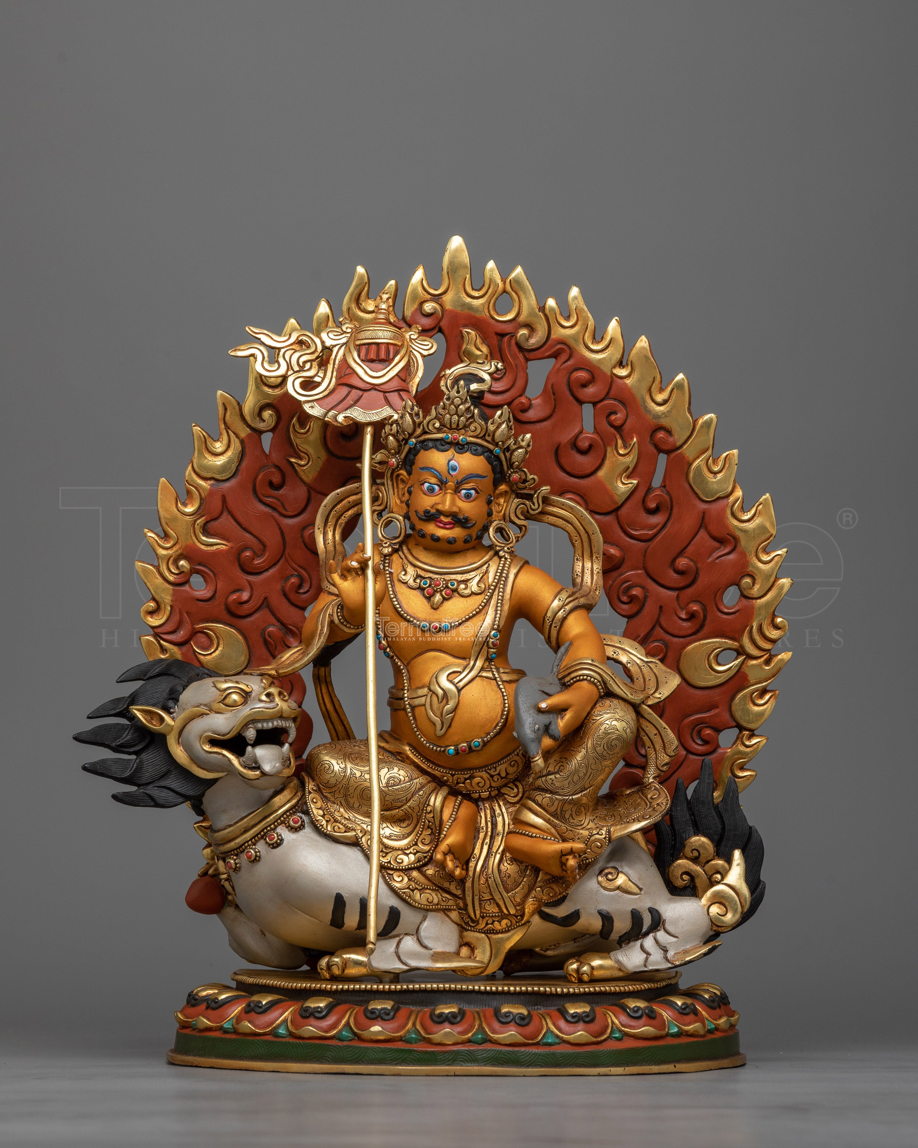 Handmade Namtoshe Figurine | 24K Gold-Gilded Protector of Wealth