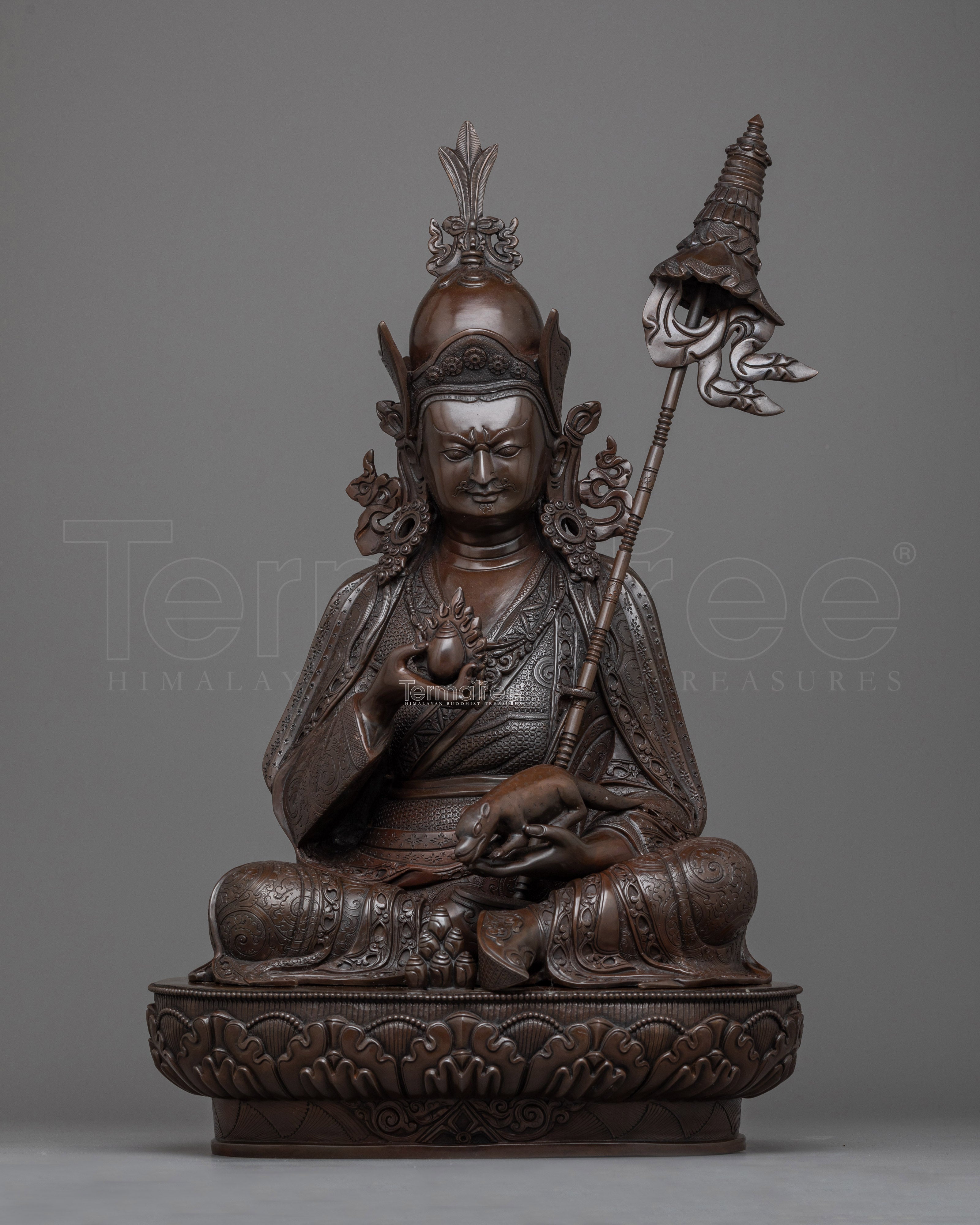 Oxidized Copper Guru Norla Figurine | Nepalese Art and Craft