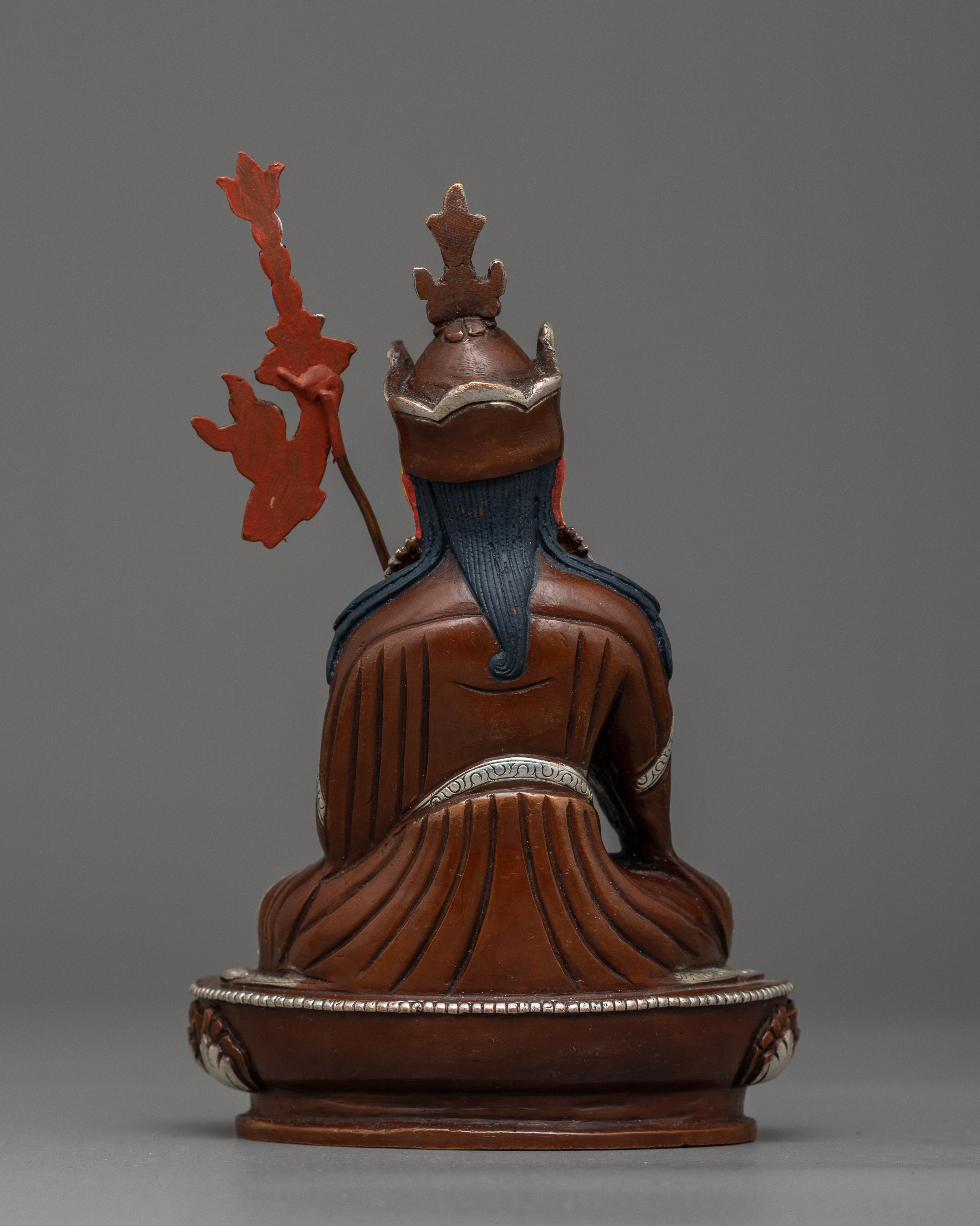 Guru Rinpoche 17cm Oxidized Statue | Enlightened Master of Tibetan Buddhism