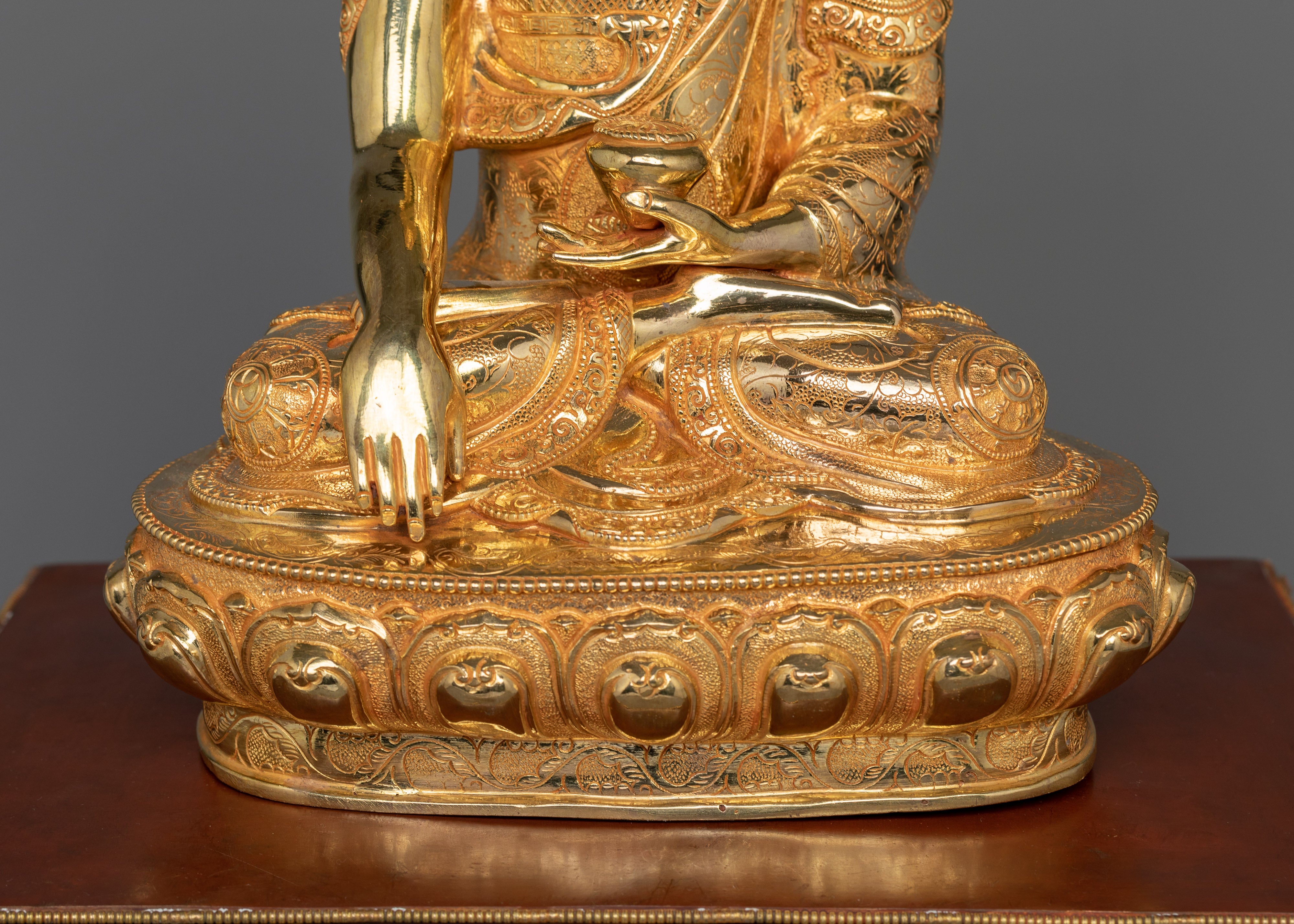 Shakyamuni Buddha with Guru Rinpoche and Chenresig Set | Himalayan Statue Set Artwork