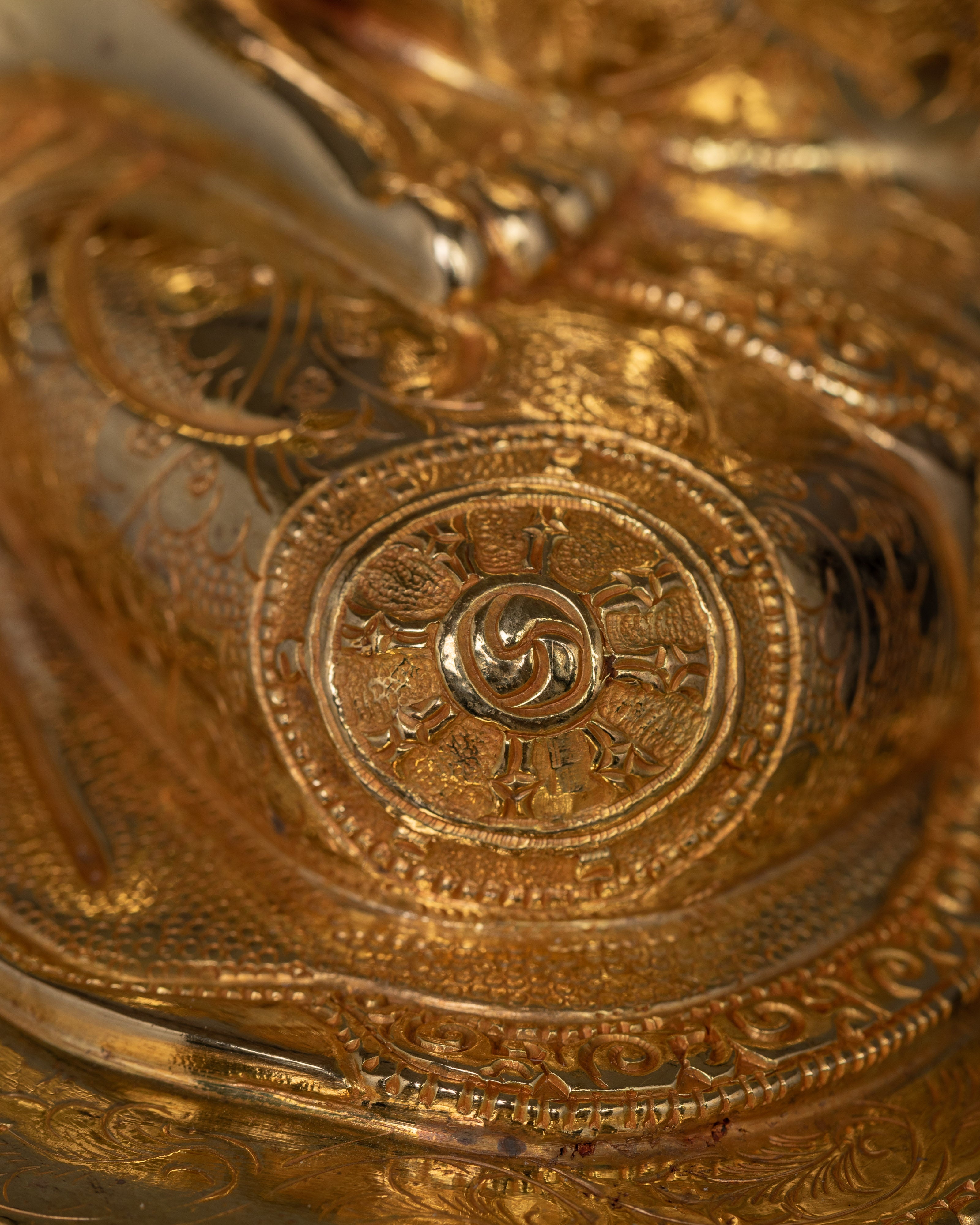 Shakyamuni Buddha with Guru Rinpoche and Chenresig Set | Himalayan Statue Set Artwork