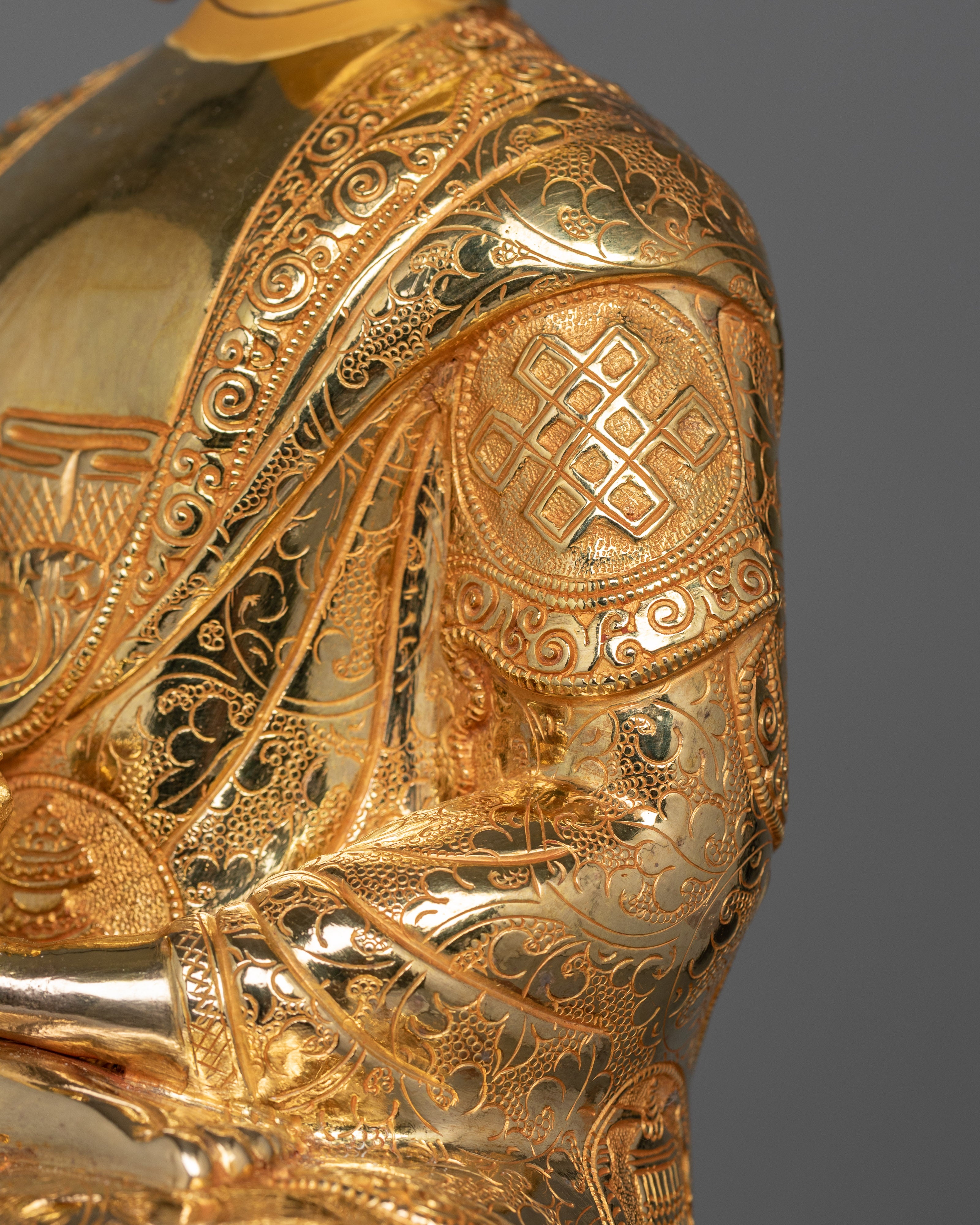 Shakyamuni Buddha with Guru Rinpoche and Chenresig Set | Himalayan Statue Set Artwork