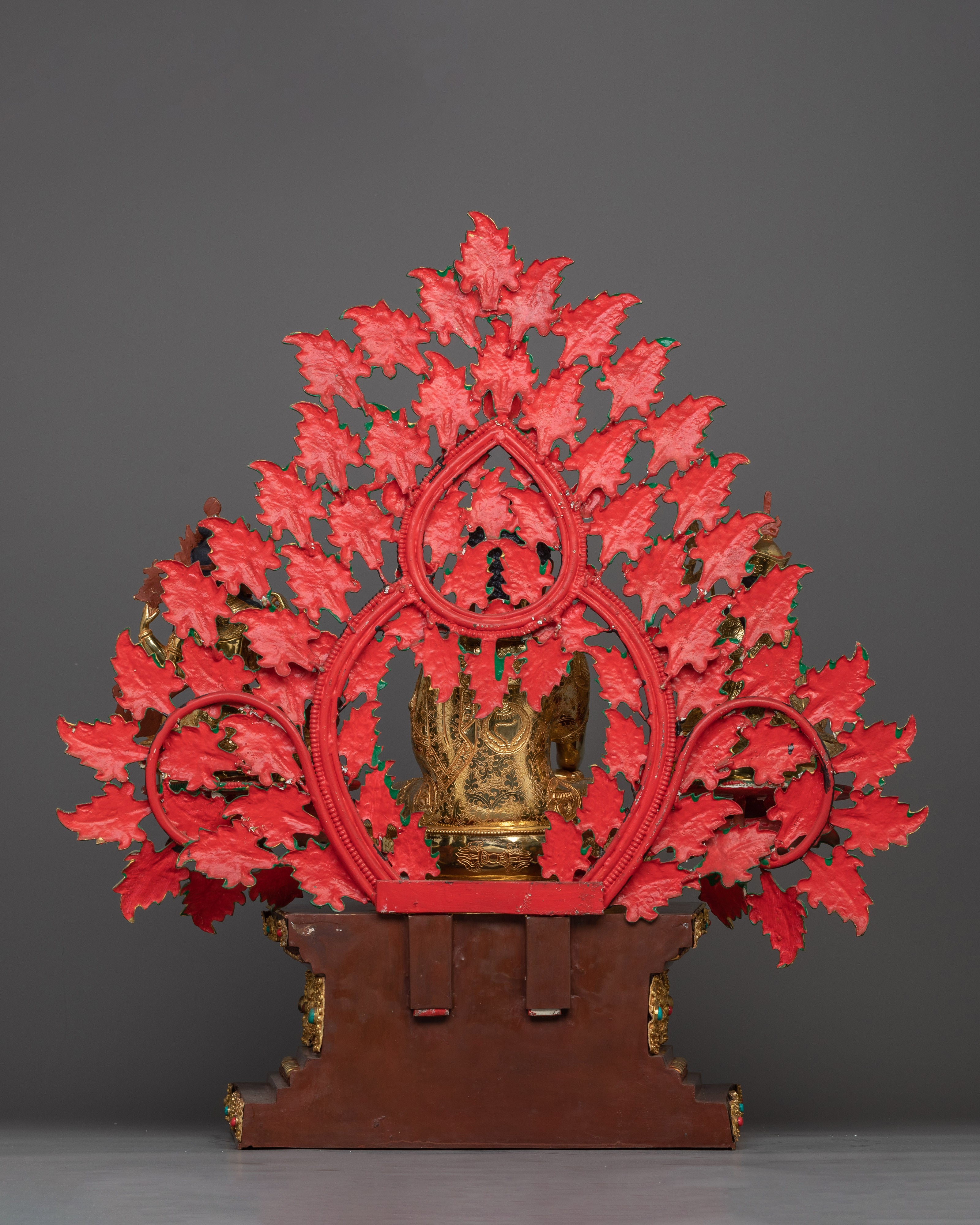 Shakyamuni Buddha with Guru Rinpoche and Chenresig Set | Himalayan Statue Set Artwork