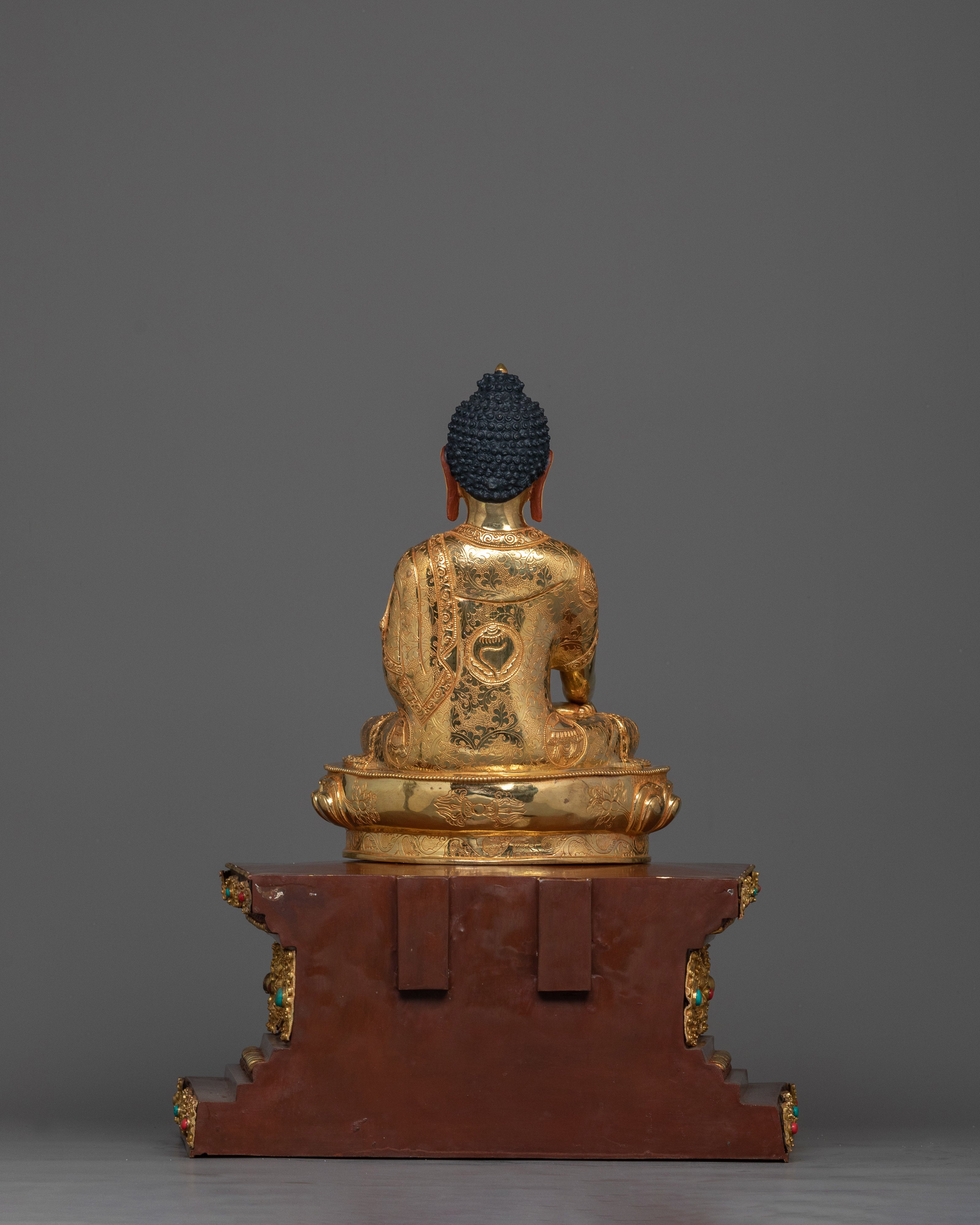 Shakyamuni Buddha with Guru Rinpoche and Chenresig Set | Himalayan Statue Set Artwork
