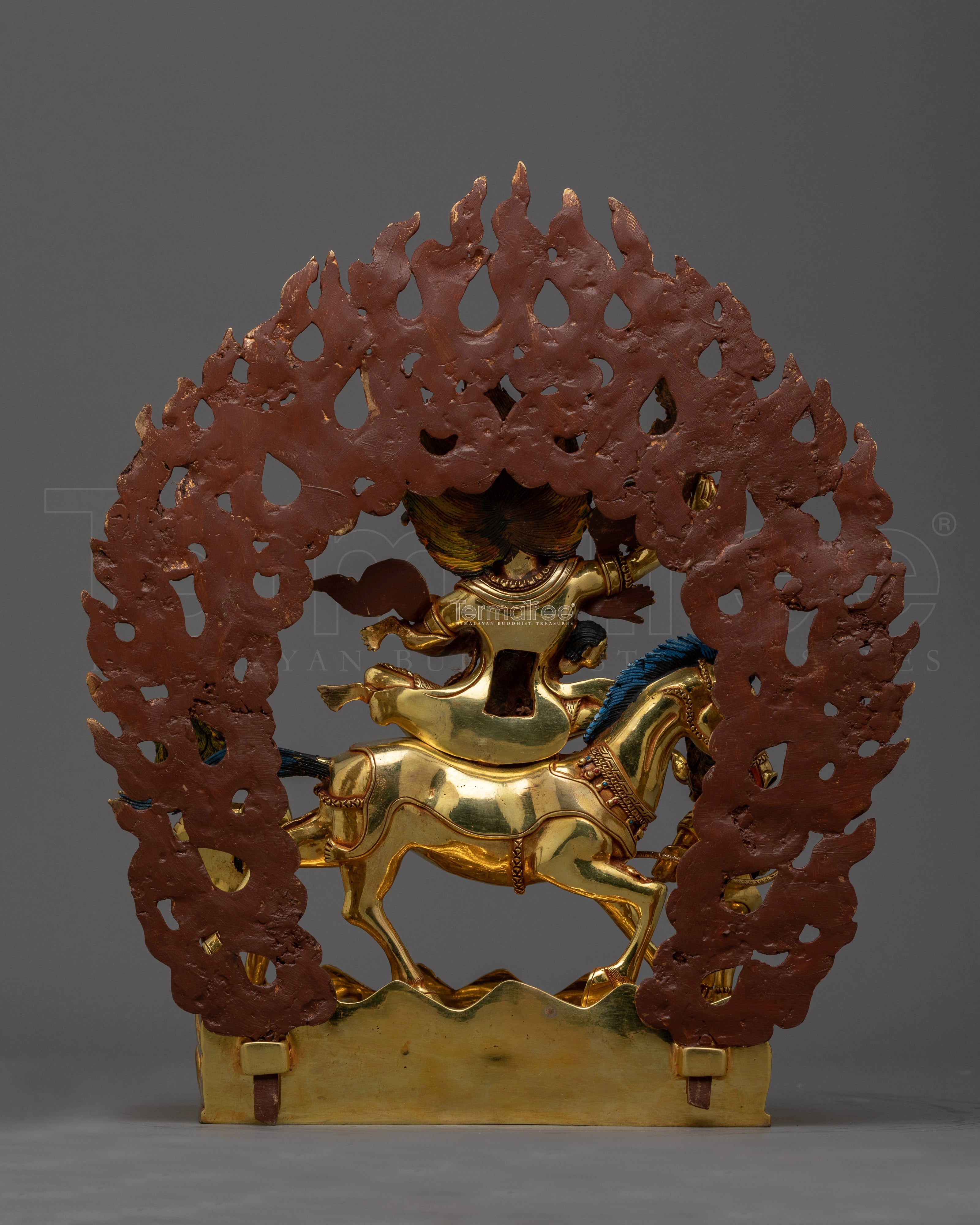 Magnificent Female Heruka Deity Palden Lhamo Statue, Symbol of Sacred Protection