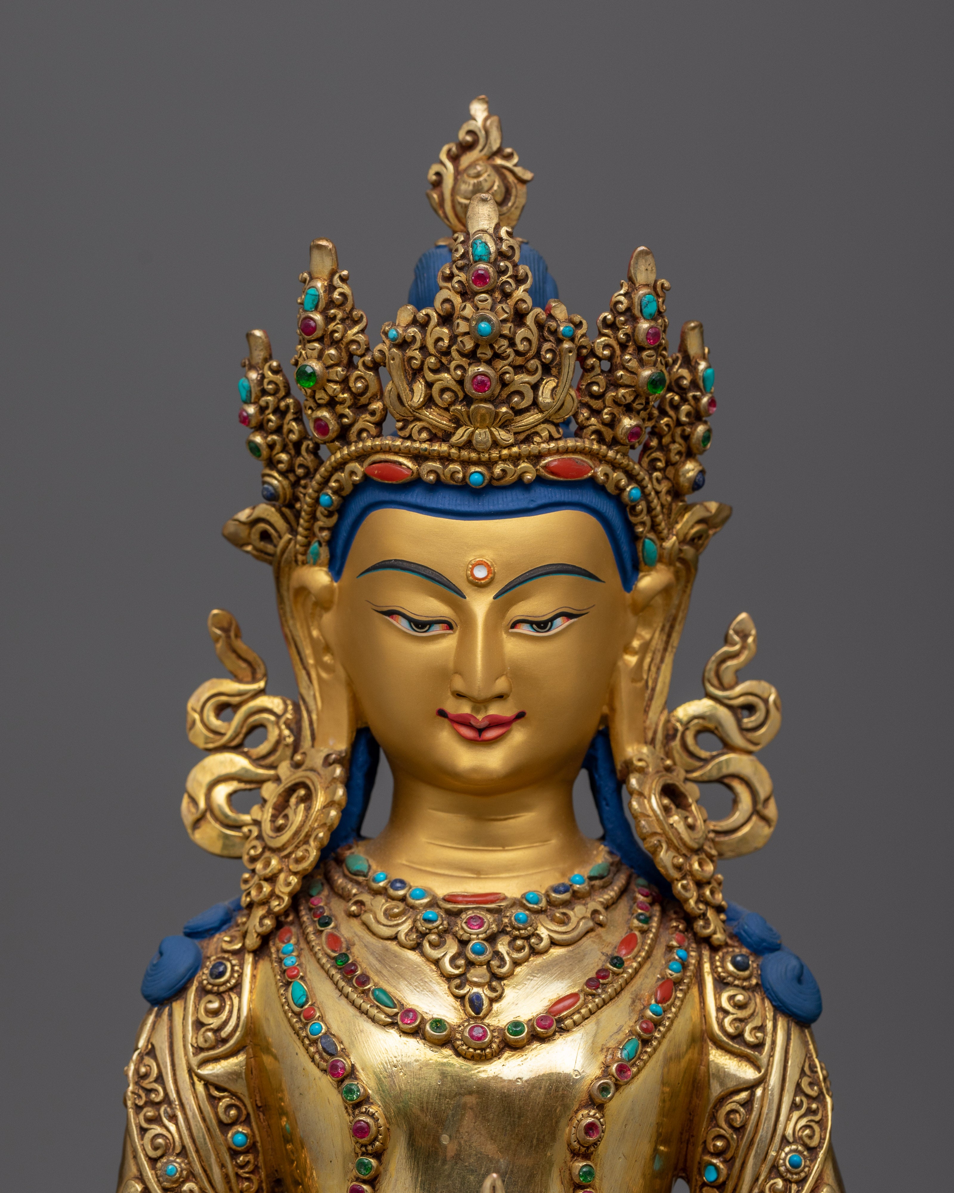 Gemstone Amitayus Statue