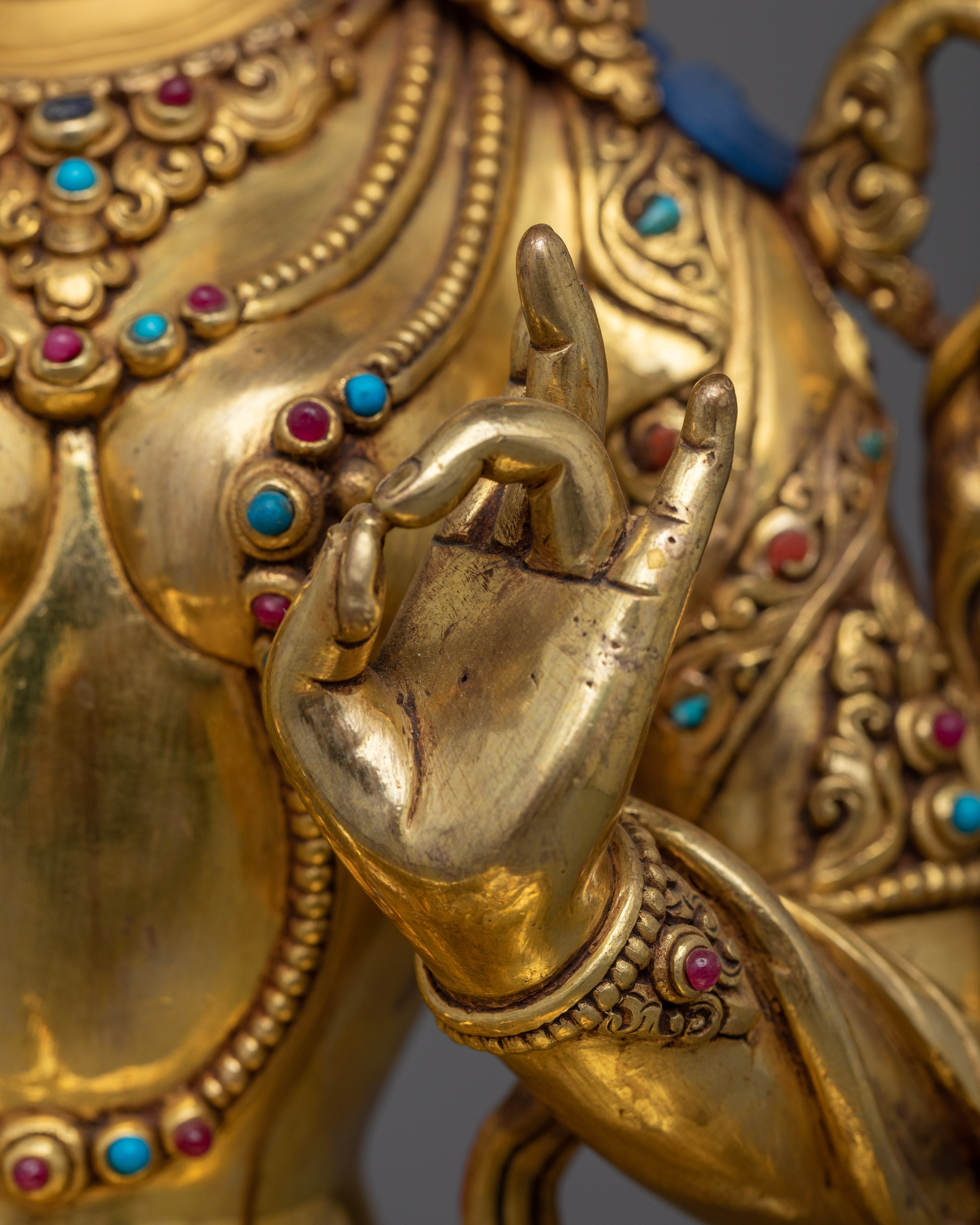 Serene Green Tara Statue | Embodiment of Compassion and Serenity