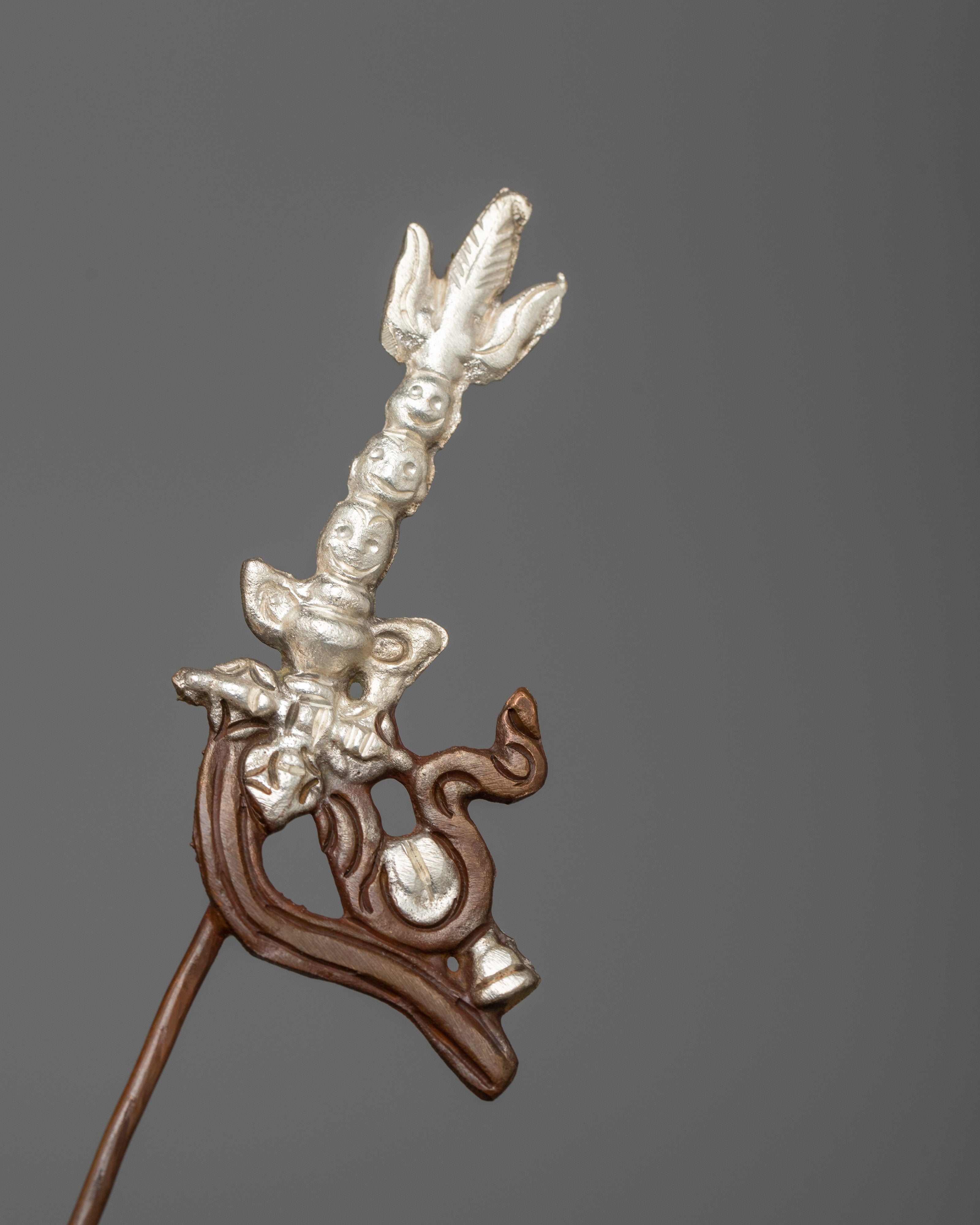 Guru Rinpoche Oxidized Silver-Plated Statue | Made in Nepal