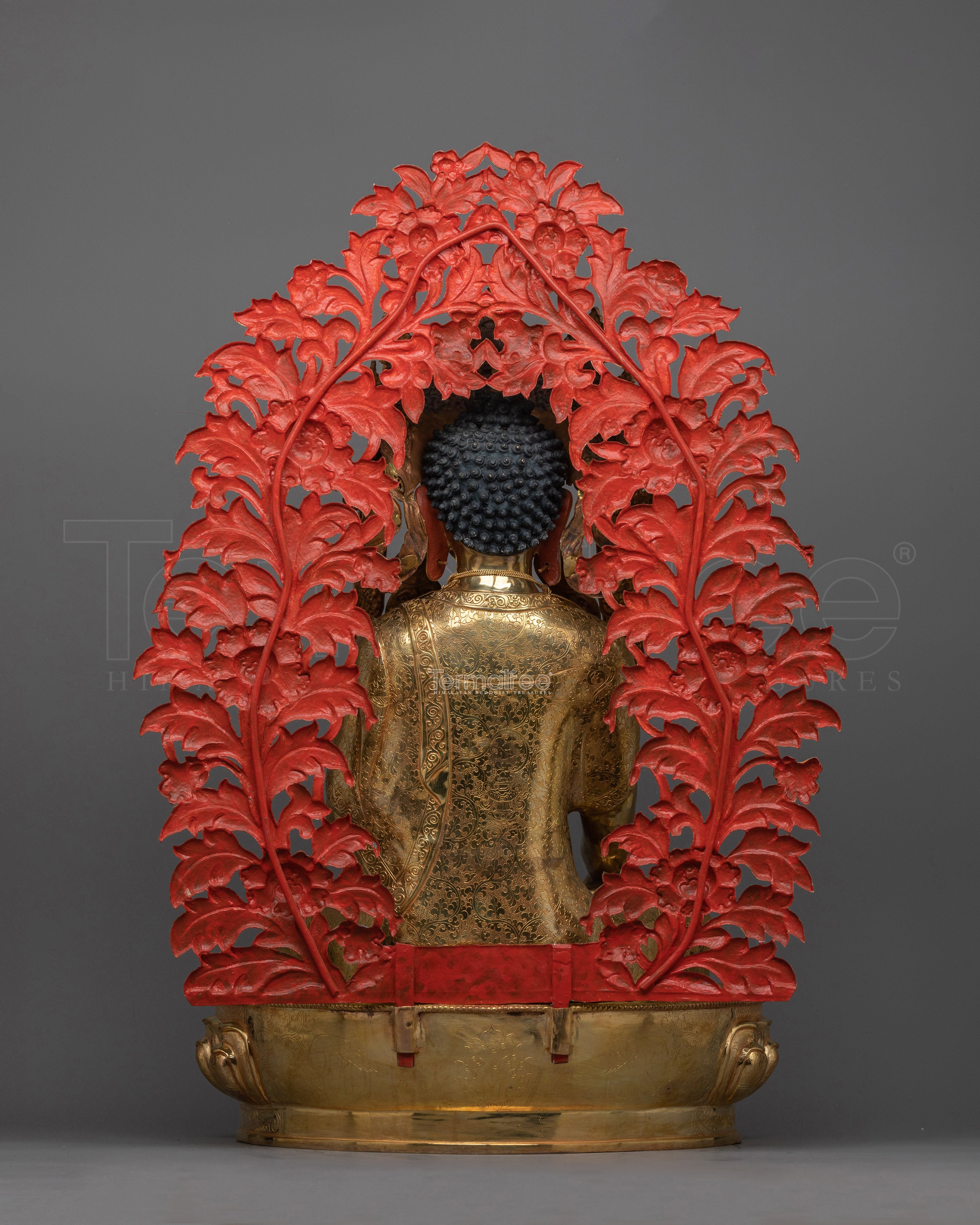 Crown Shakyamuni Buddhah Gold-Gilded Statue | Embodiment of Enlightenment