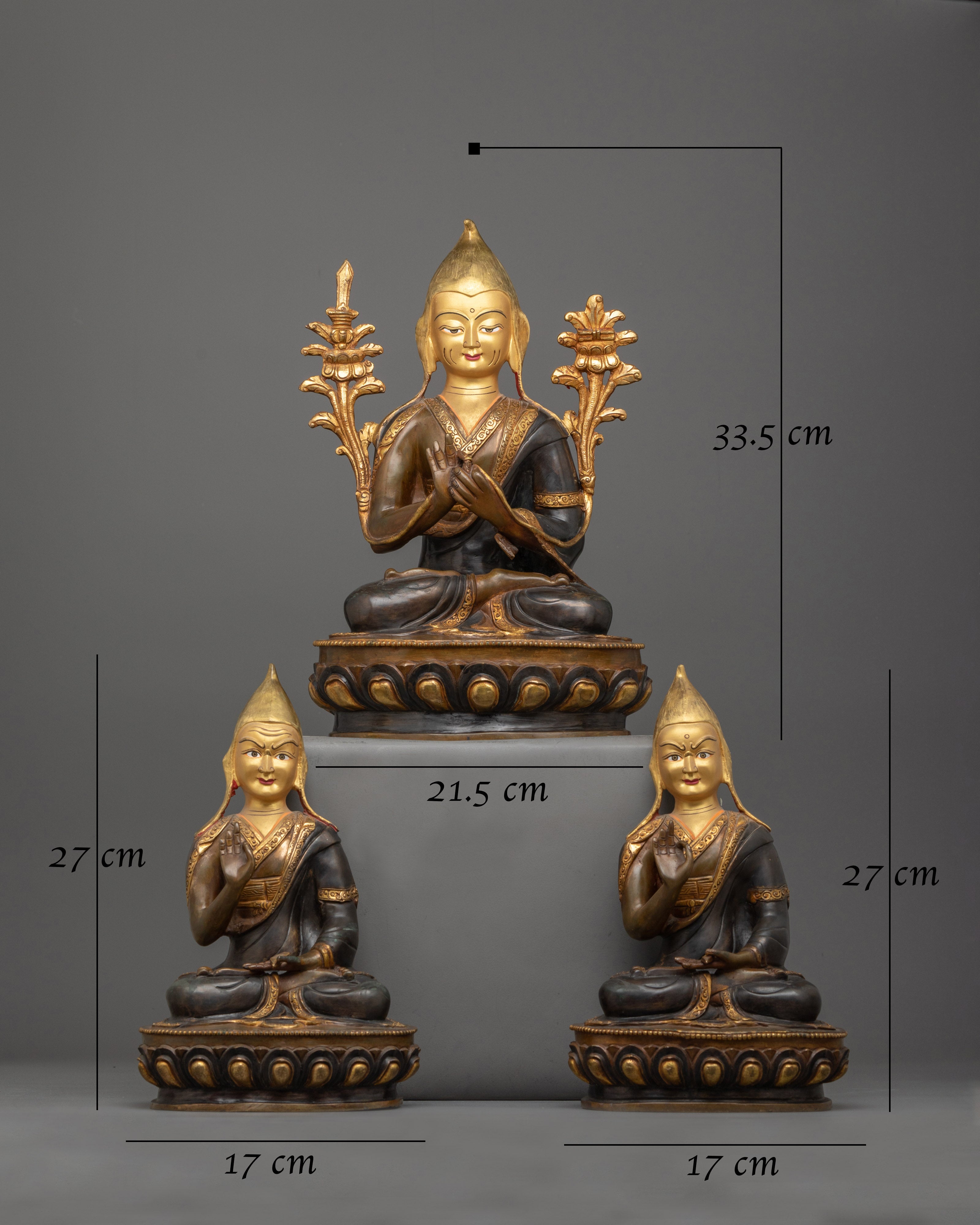 Tsongkhapa and His Disciples Statue Set | Embodiment of Wisdom and Compassion