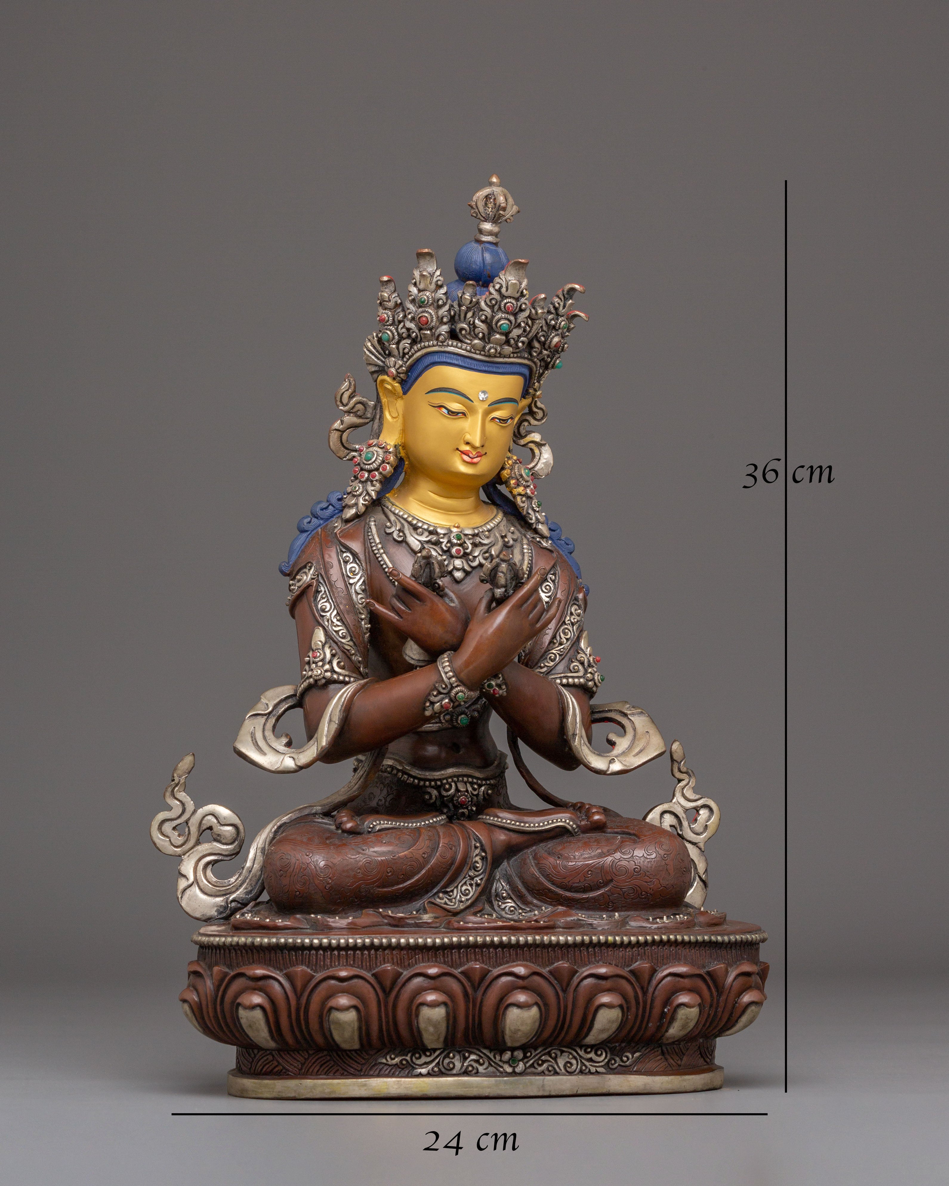 Peaceful Copper Statue of Buddha Vajradhara