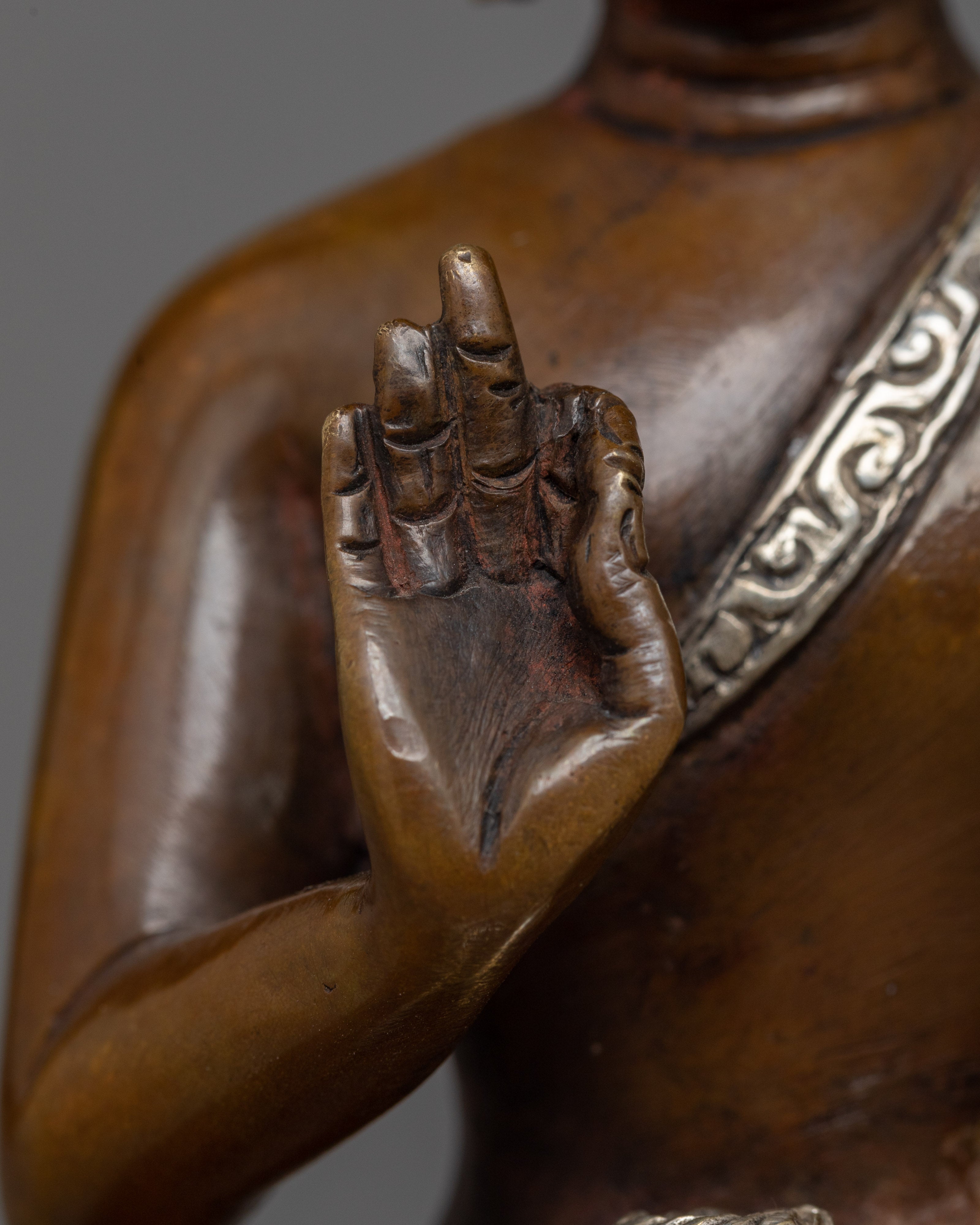 Amogasiddhi Oxidized Statue | Icon of Fearlessness and Protection