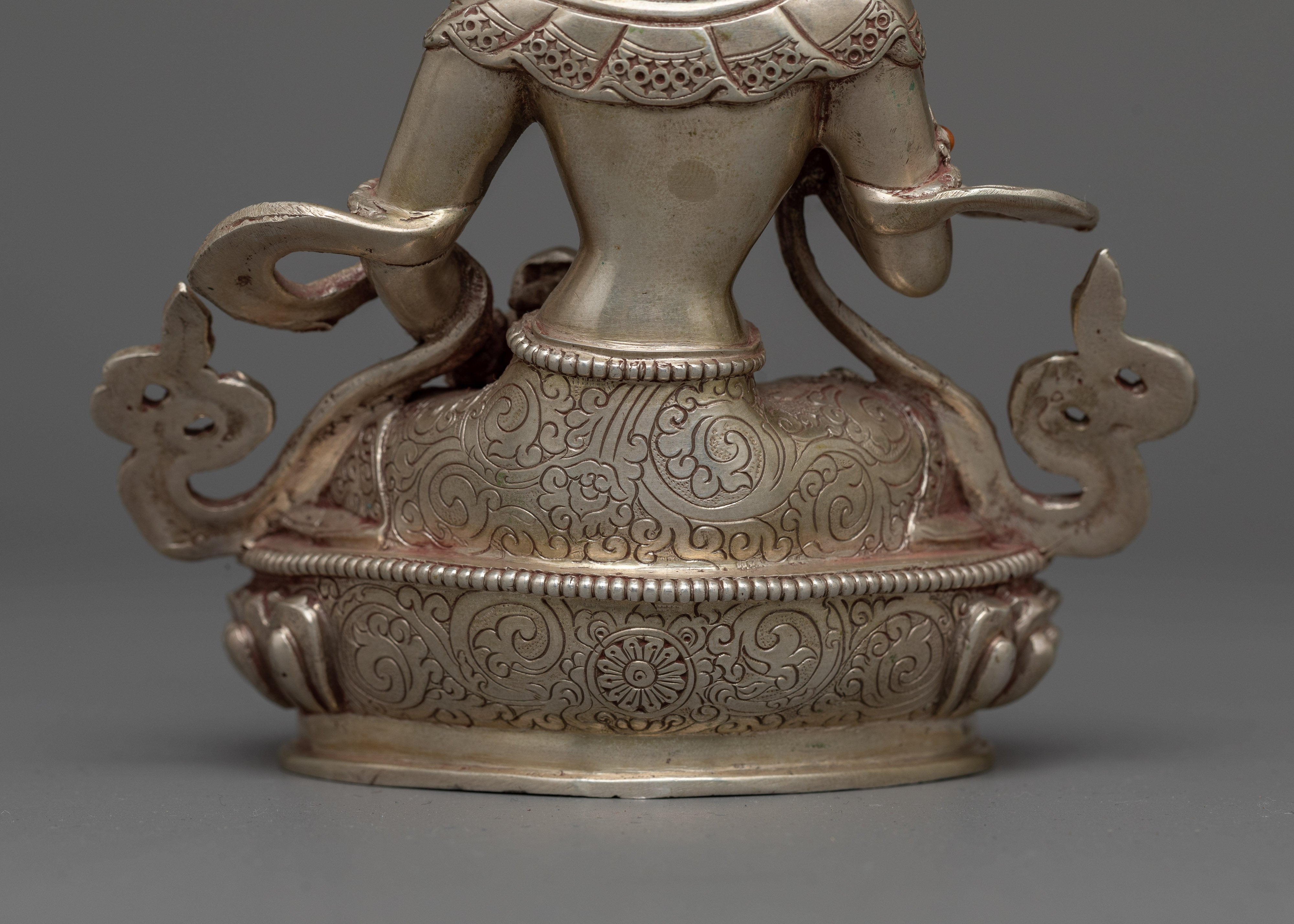 Exquisite Sterling Silver Vajrasattva Statue | Icon of Purity and Spiritual Clarity