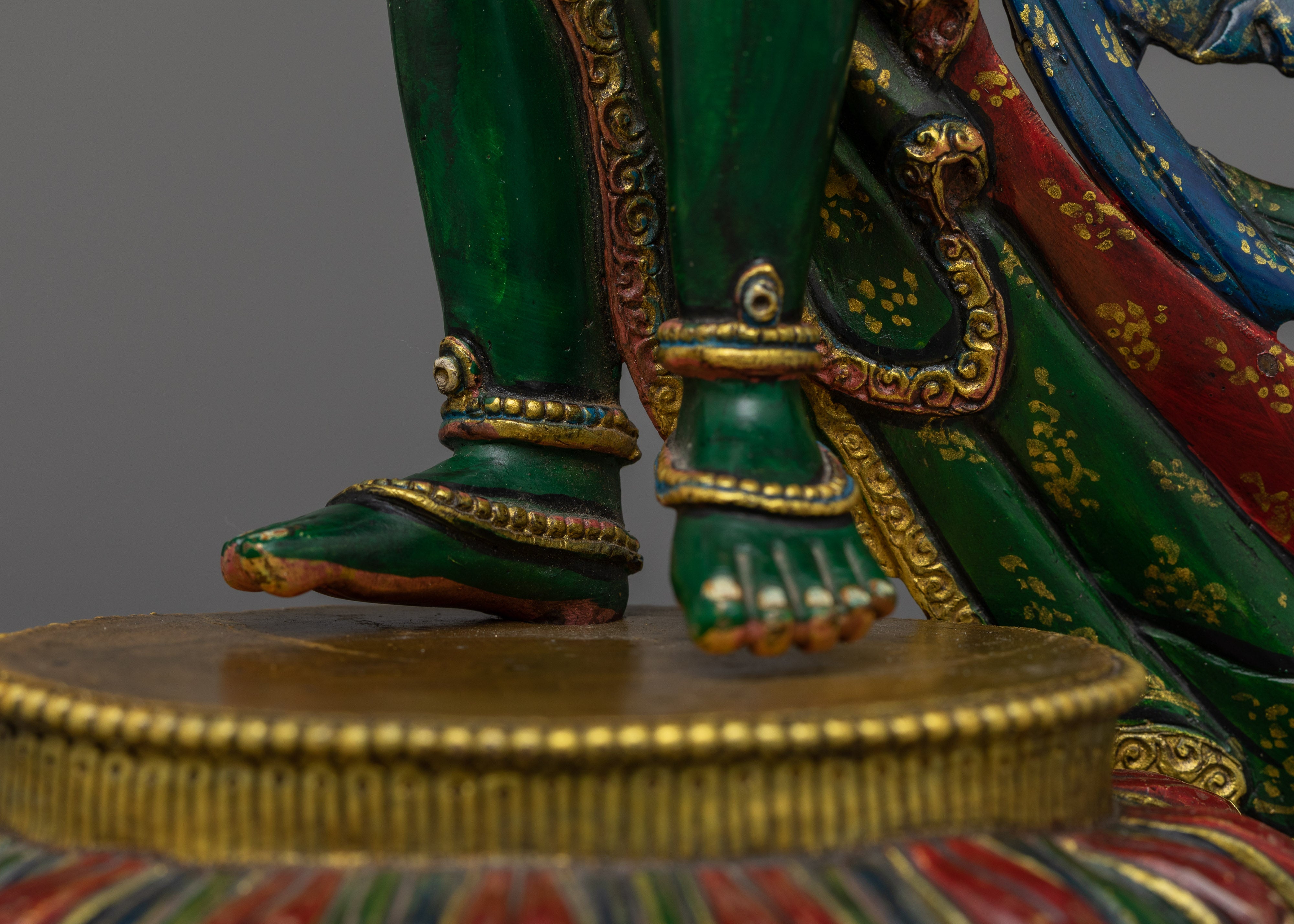 Elegant Standing Green Tara Statue | Symbol of Compassion and Serenity